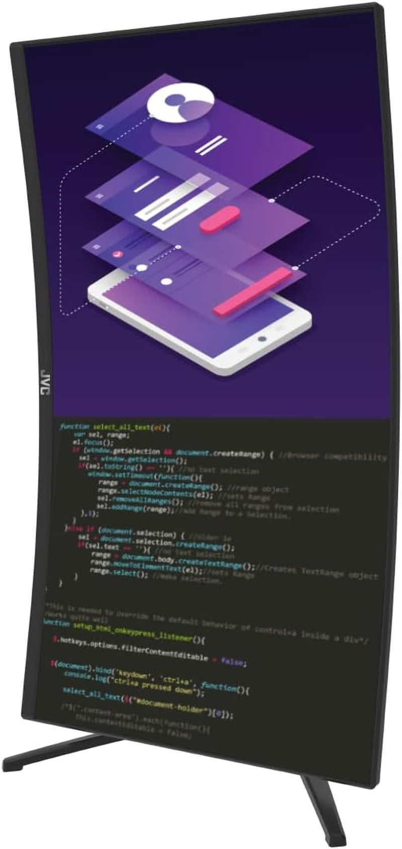 JVC 32 Inch Curved Monitor,Adjustable 165Hz QHD Gaming Monitor, 4-Way Adjustable Monitor Stand, Ambient Lighting, Fast 1Ms Response & 165Hz Refresh Rate Gaming Monitor (LT-GN32525A) image number 1
