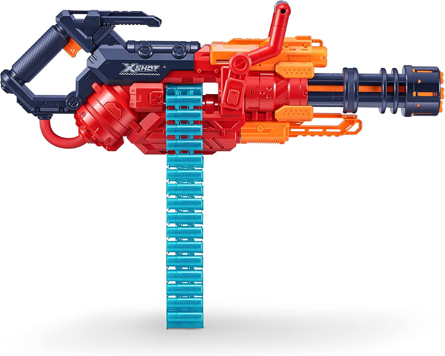 X-Shot Excel Crusher (35-Dart Clip + 48 Darts) by ZURU, Red Foam Dart Blaster, Toy Blaster, Belt Automatically Rotates, Slam Fire, Toys for Kids, Teens, Adults (Red) image number 2
