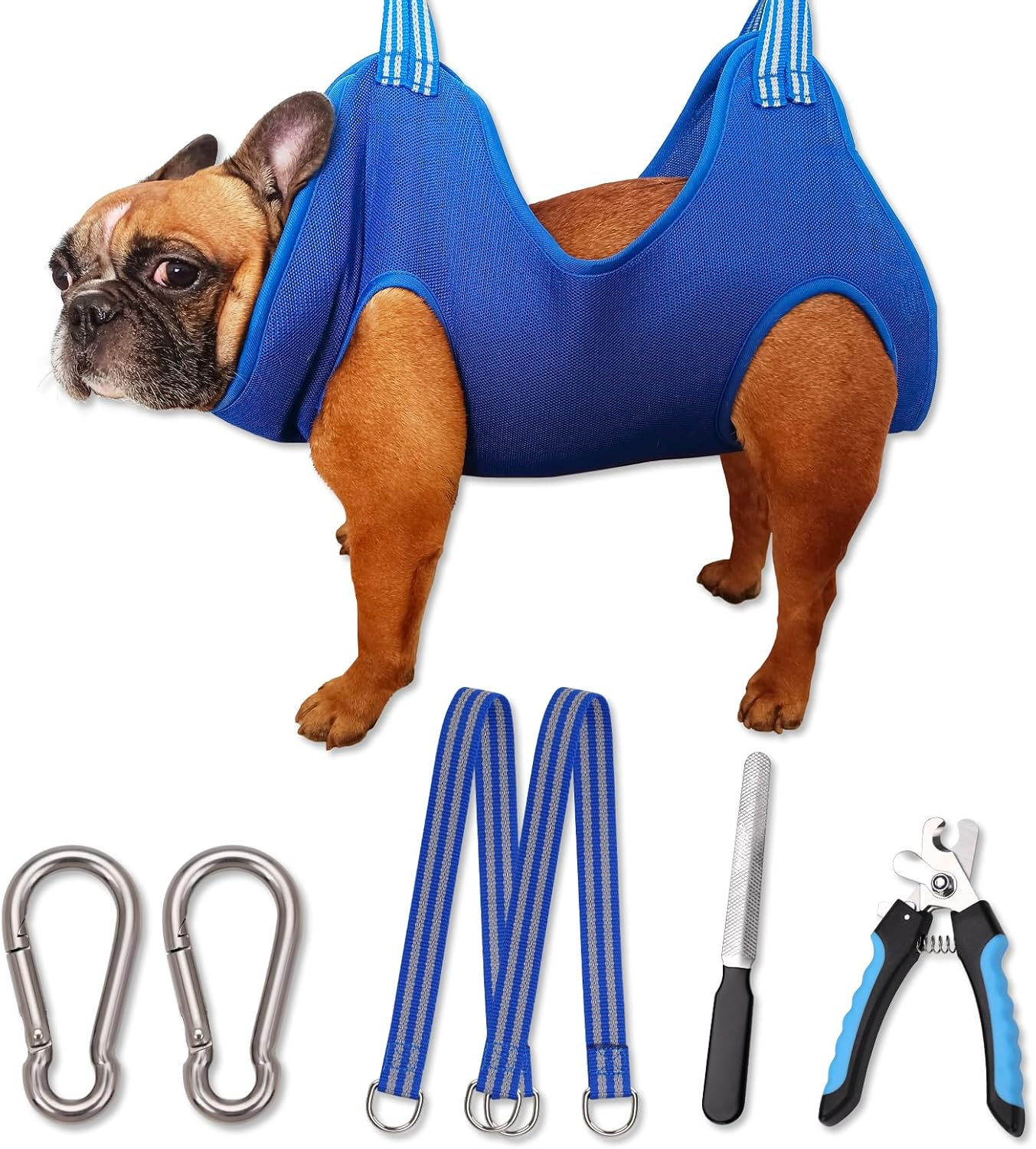 Dog Grooming Hammock Harness, Dog Sling Helper for Nail Trimming, Dog Hanging Hammock Restraint Bag for Nail Clipping/Claw Care (Medium) image number 6