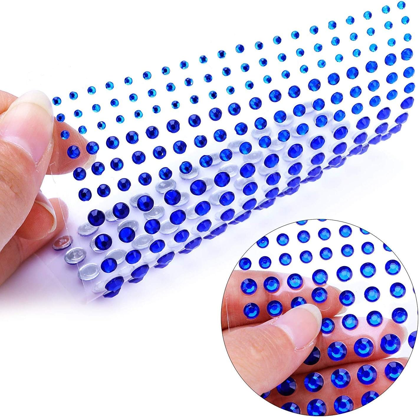 PHOGARY Self-Adhesive Rhinestone Sticker 3375 Pieces Crystal in 5 Size 15 Colors Bling Craft Jewels Gem Stickers for Crafts, Body, DIY Nails, Festival, Carnival, Makeup image number 5