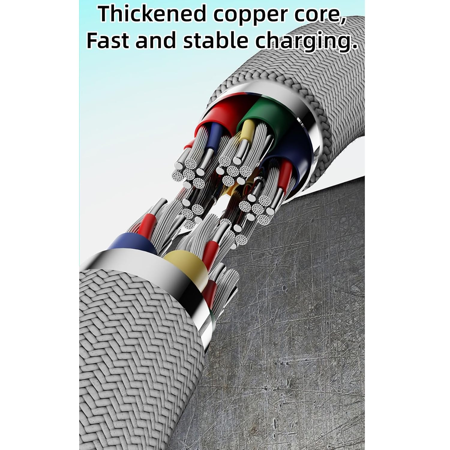 RAUWIZX 2-Piece 100W Multi-Device Charging Cable Set, 6-In-1 USB-C/A Cable, Supports 5A Fast Charging, Features Type-C/L/Micro Connectors, Compatible with Iphone, Android, Macbook, Ipad (1.2M) image number 4