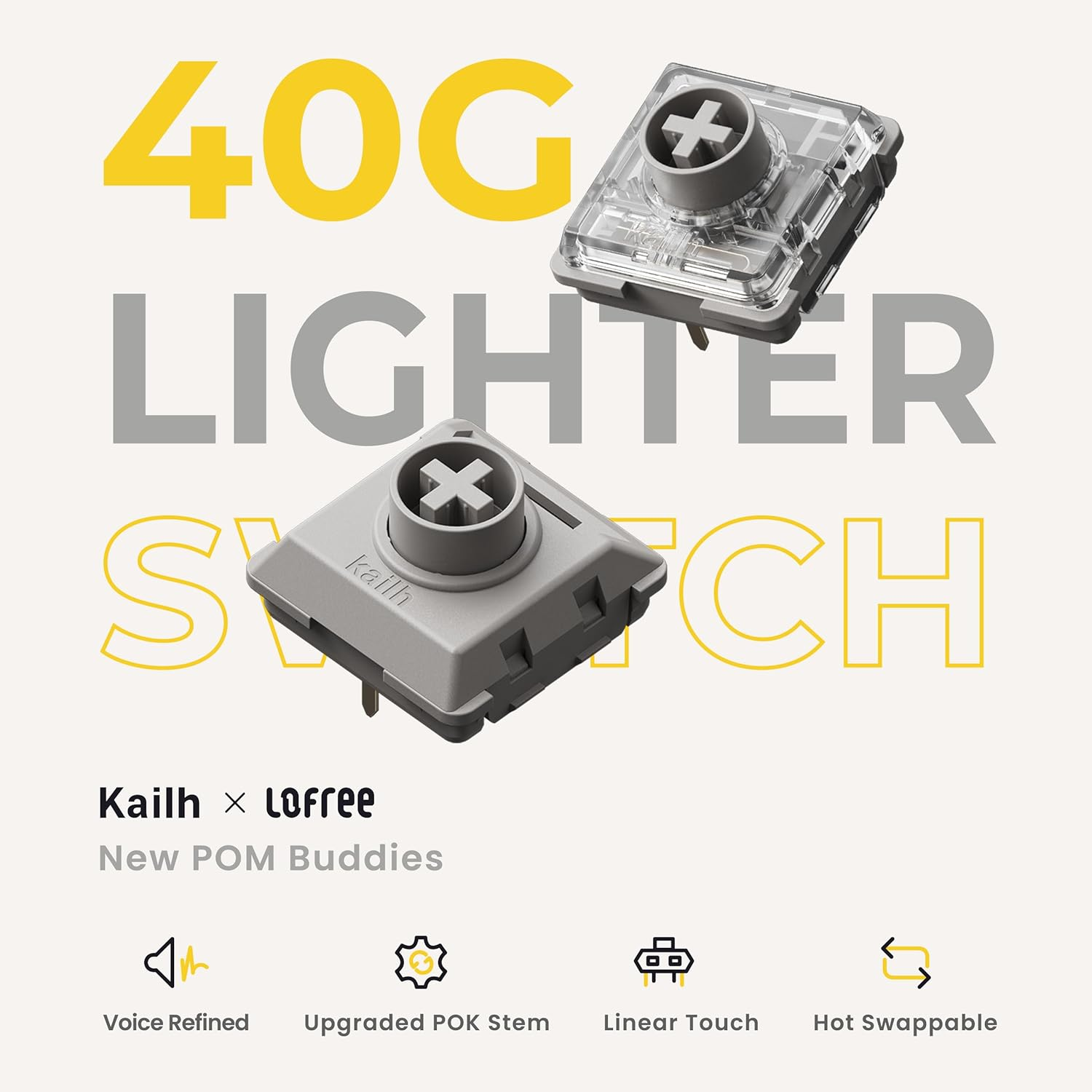 Flow Lite 100 Keys Low Profile Mechanical Keyboard, Swappable Rechargeable Wireless Keyboard with 2.4G Receiver, Bluetooth and Wired Connection for Windows, Mac/Spector Linear Switches (Off-White) - Marble image number 4