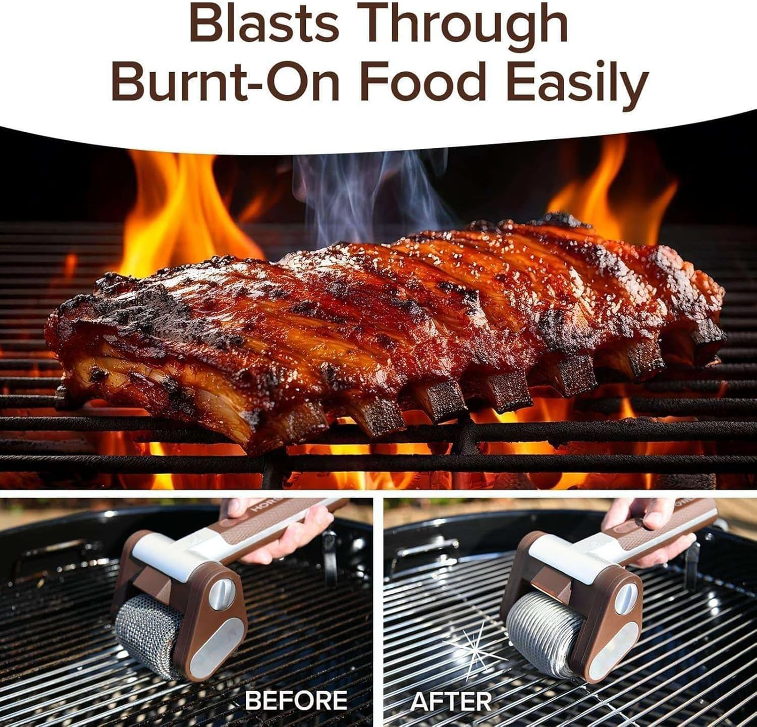 Electric Grill Cleaner &mdash;Additional Replaceable Roller Brush