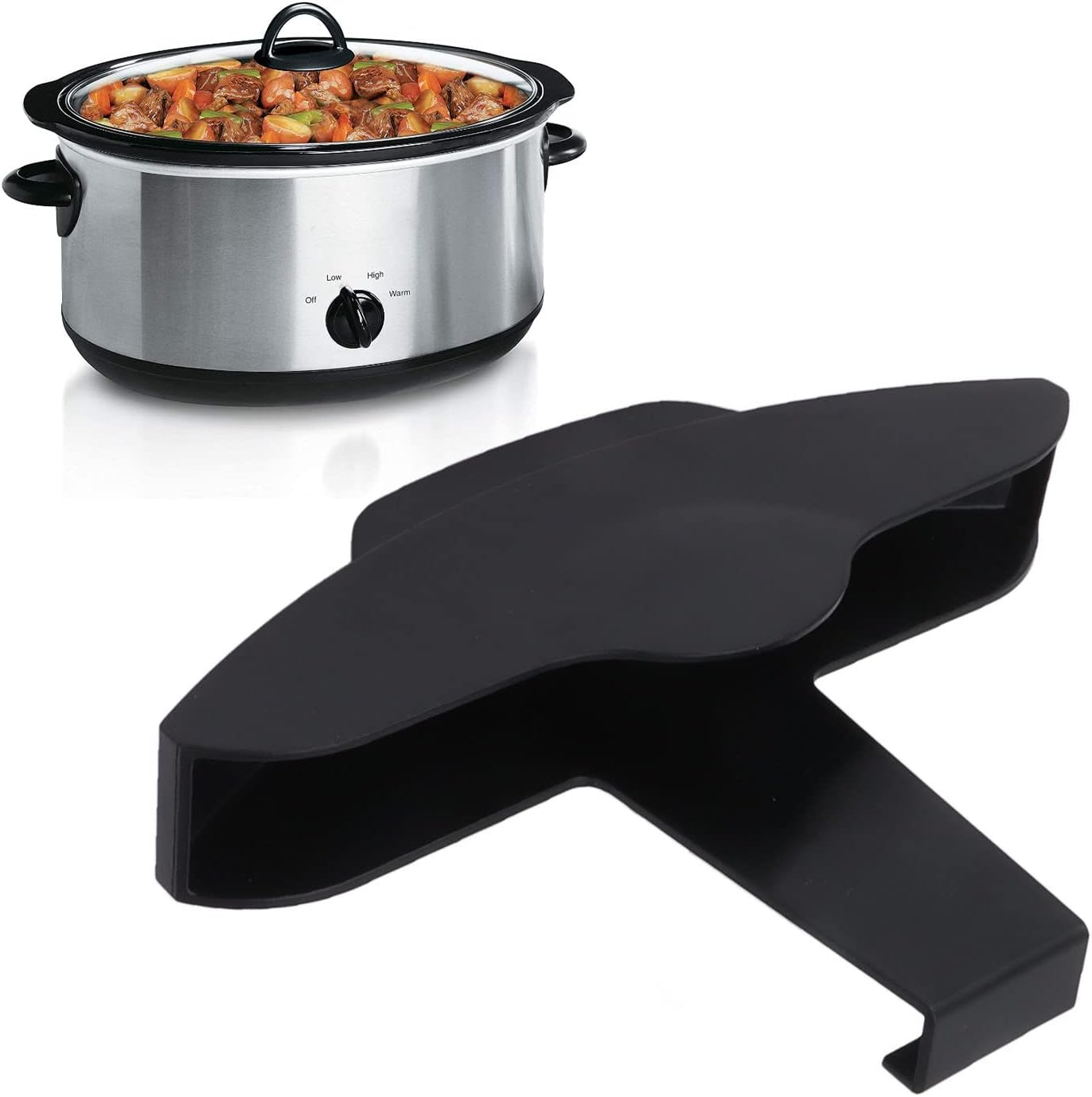 Lid Pocket, Slow Cooker Lid Holder for Cooking, Kitchen Lid Organizer Holder for Crock Pot, Hands Design, Keeps Countertops Clean, Works with Most Crock, 1 Pack