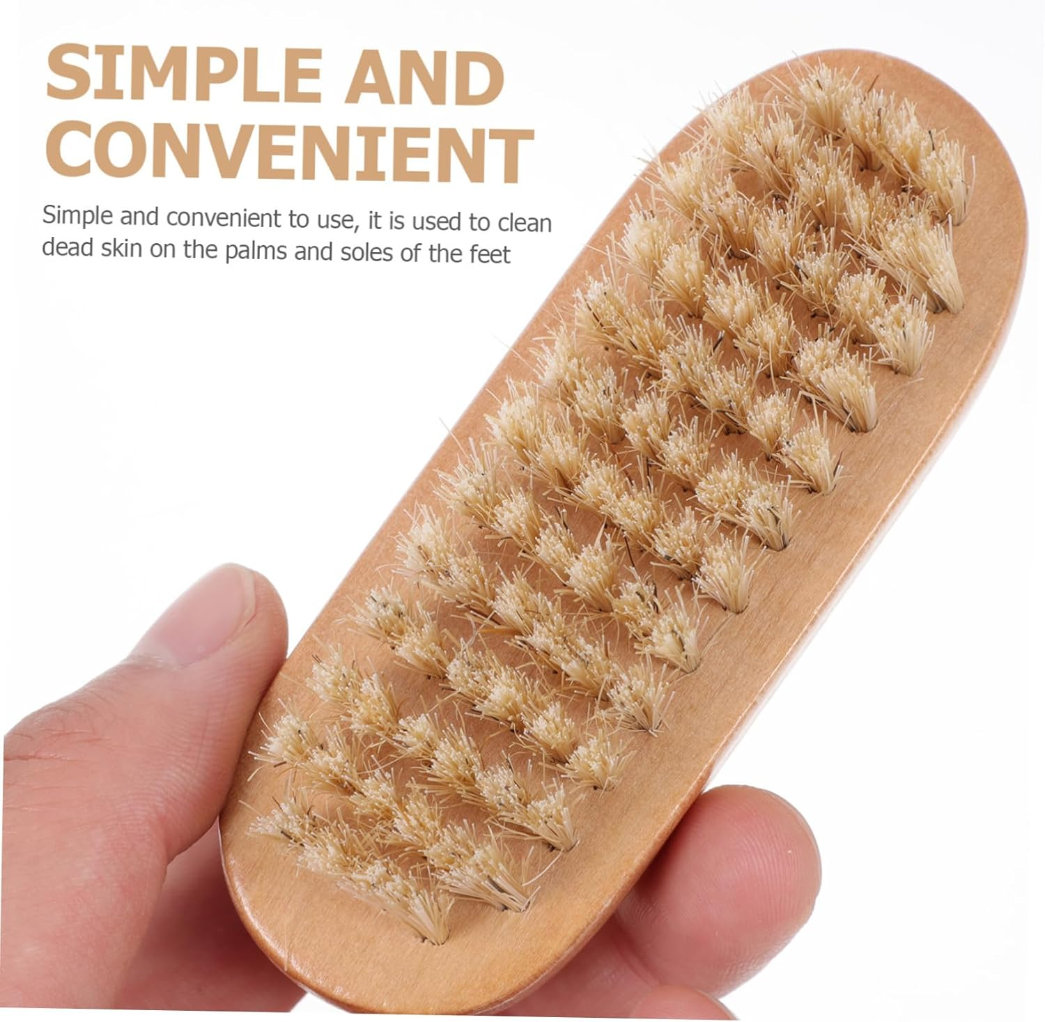 Wooden Bristle Nail Brush Fingernail Brush for Manicure Nail Dust Cleaning Suitable for Home and Salon Use image number 2