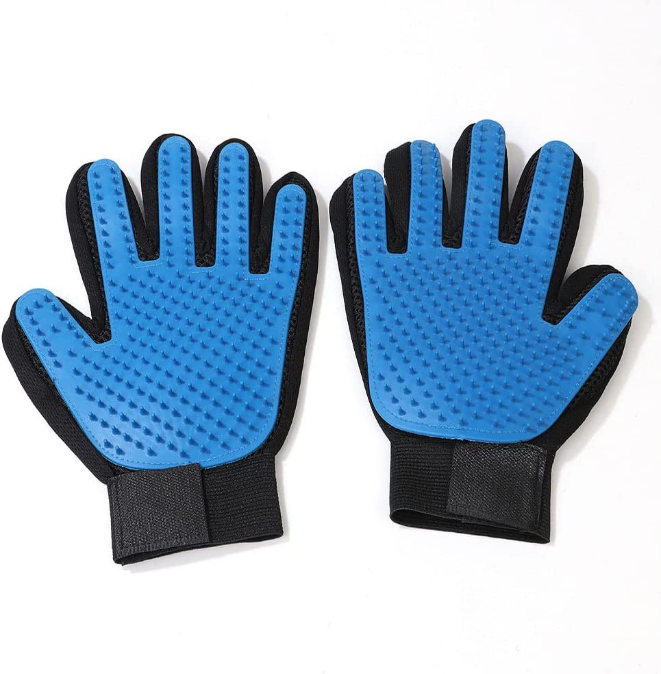 Pet Dog Cat Grooming Cleaning Magic Glove Hair for Dirt Remover Brush Deshedding Massager Silicon Deshedding Pet Hair Remover Gloves (2 Pack (Right+Left)) (1 Pack (Left Hand)) image number 6