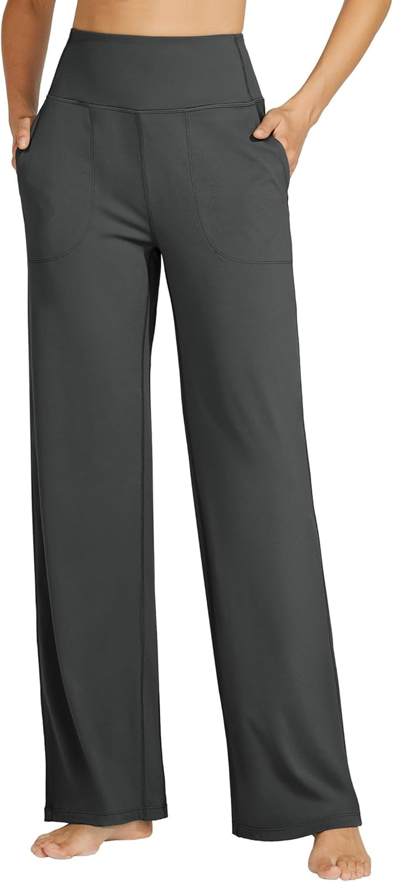 WILLIT Women'S Wide Leg Yoga Pants with Pockets High Waist Comfy Soft Comfy Casual Lounge Pants 28"/30"