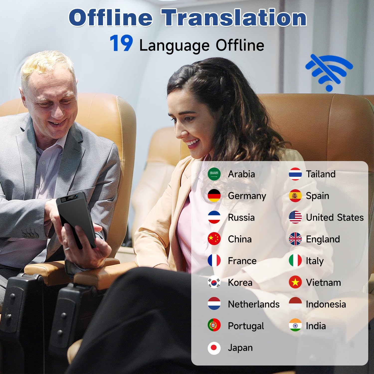 M80 AI Language Translator Device,Chatgpt Offline Voice & Photo Translator, 142 Languages, No Wifi Needed, 2-Way Real-Time Recording for Travel, Business & Learning | Portable & Fast image number 4