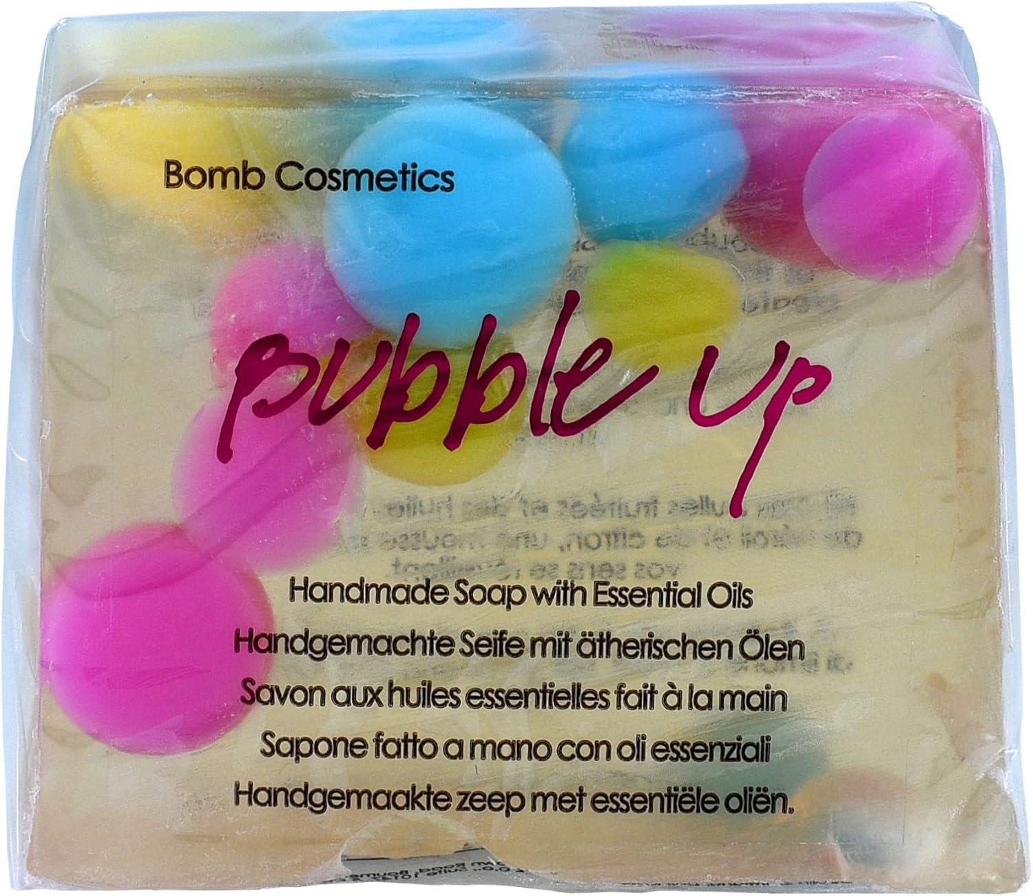 Bomb Cosmetics Soap Slice, Bubble up Fruity Scent, 100G, Uplifting and Refreshing, Enriched with Neroli and Lemon Essential Oils for Bath and Shower Use
