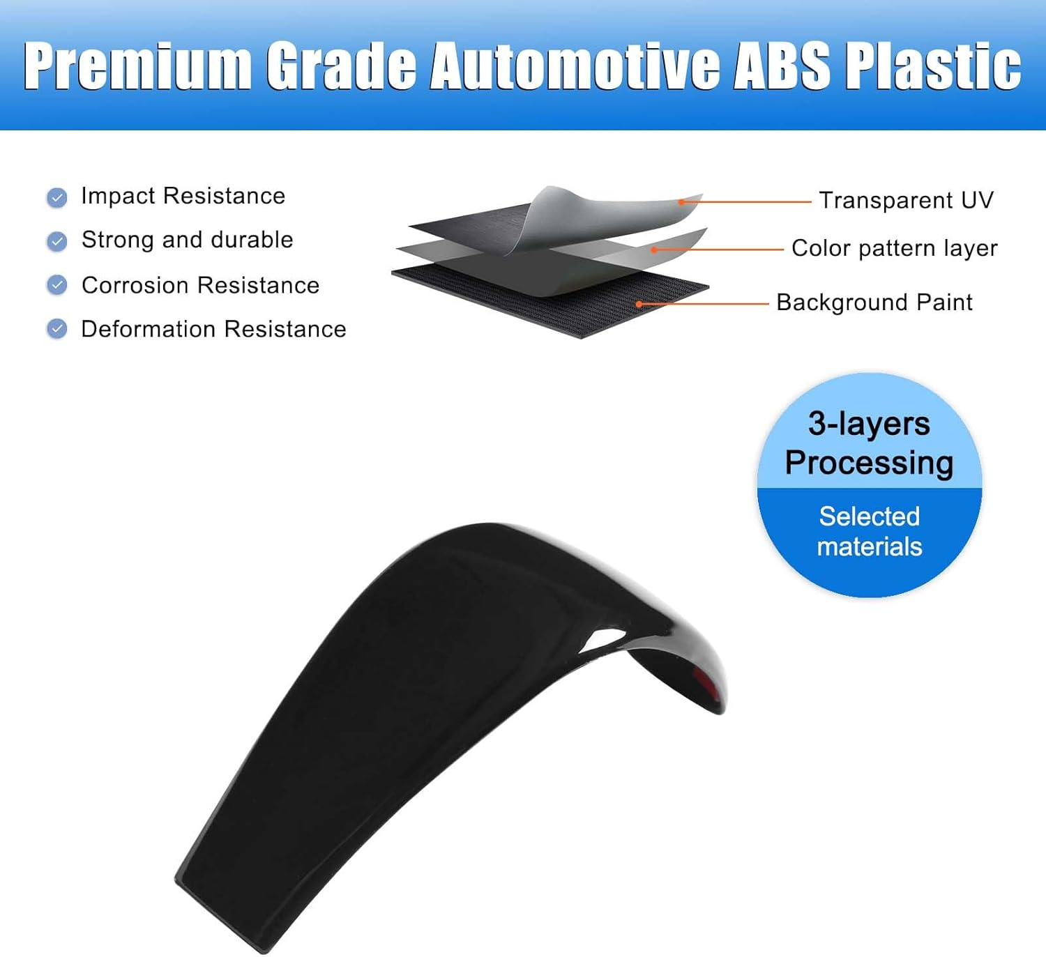 Gear Shift Knob Cover Trim Compatible with Ford Ranger/T6/T7 2015-2018 Accessories | ABS Shifter Head anti Scratch Protector | 1PC Set (Glossy Black) - Glossy Black image number 5