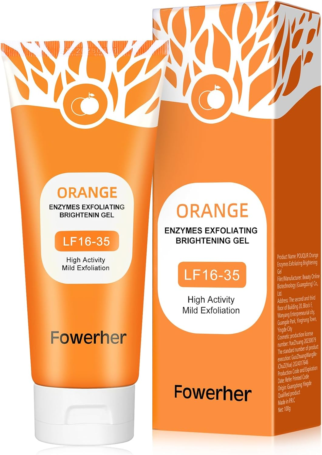Face & Body Scrub with Orange Enzyme 100G &ndash; Exfoliating Gel for Dead Skin Removal, Deep Cleansing & Smoothing. Gentle Formula with Brightening Effect for Soft, Glowing Skin image number 1