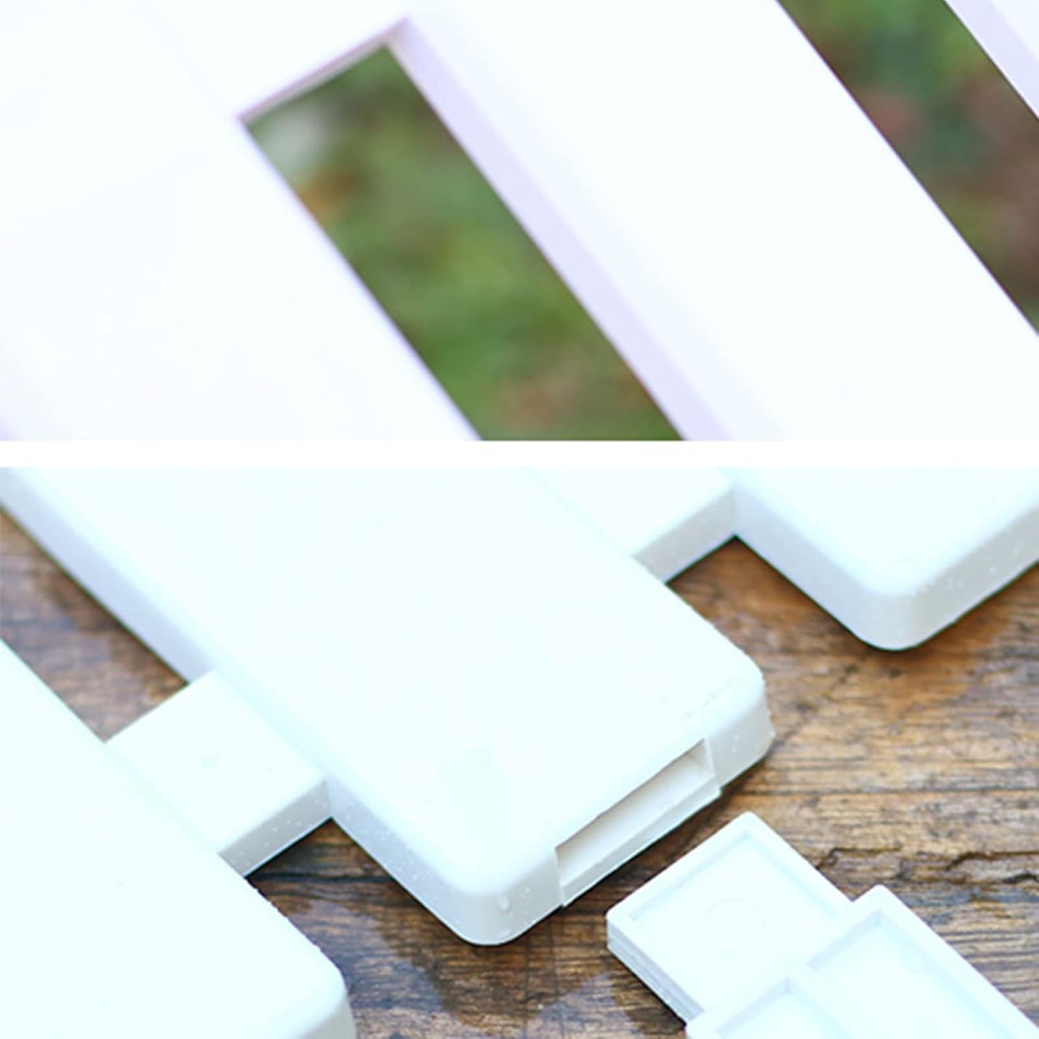 White Garden Picket Fence Ornamental Grass Lawn Border for Villas (50&times;30Cm / 19.7X11.8In) image number 3