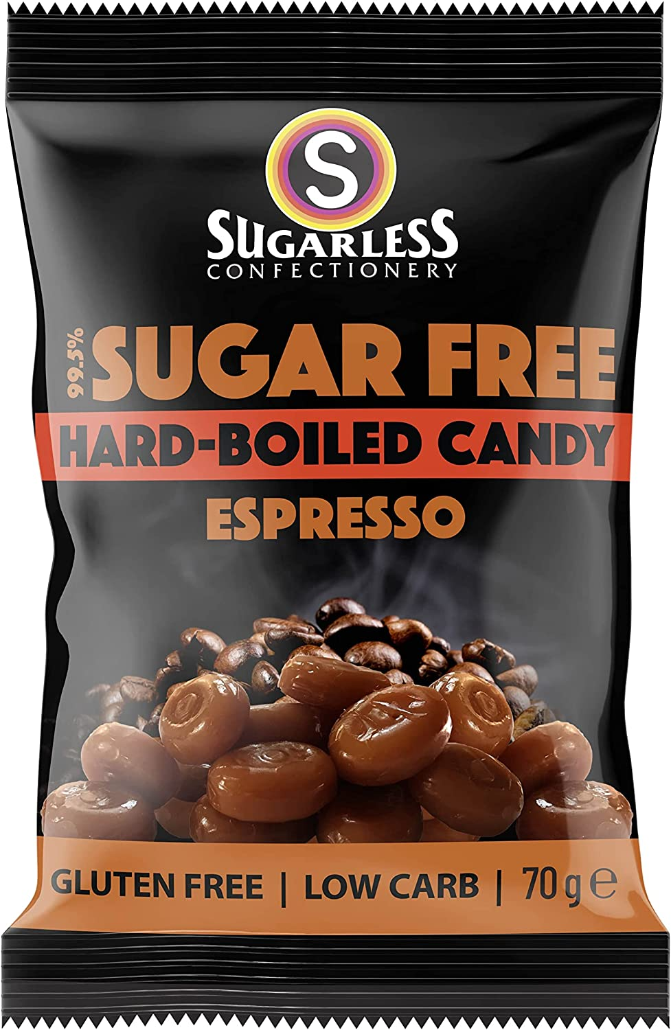 Sugarless Confectionery Aura Hard-Boiled Espresso Flavour 70 G image number 3
