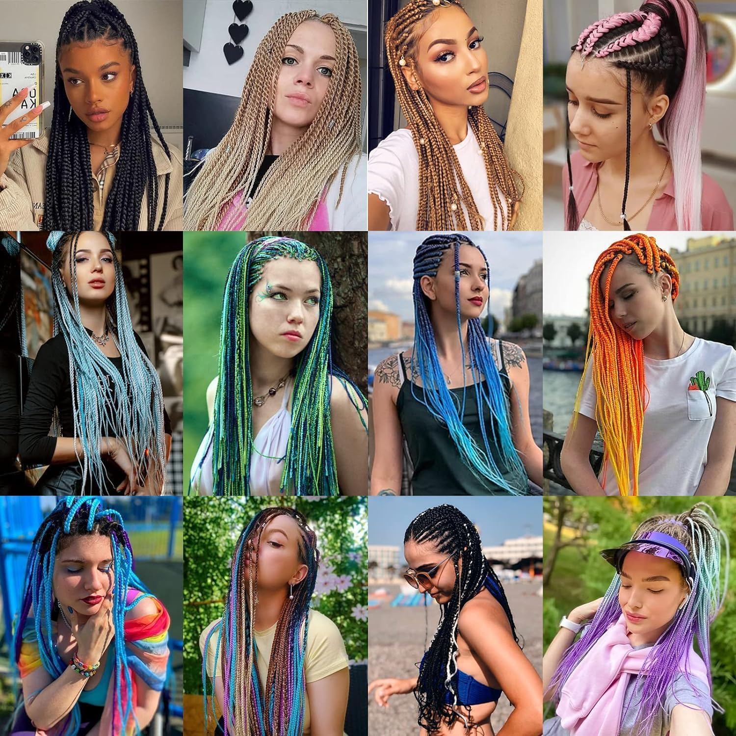 Pre Stretched Braiding Hair 26'' Easy Braid 6 Packs Professional Itch Free Synthetic Fiber EZ Braids Yaki Texture Knotless Braiding Hair Extensions (1B)