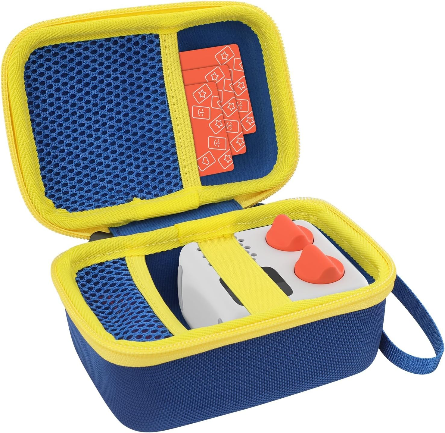 Hard Travel Case Compatible with Yoto Mini 2024 Edition, Kids Audio & Music Player, Portable Holder Bag for Children&rsquo;S Speaker Plays Audiobook Cards Blue Yellow image number 6
