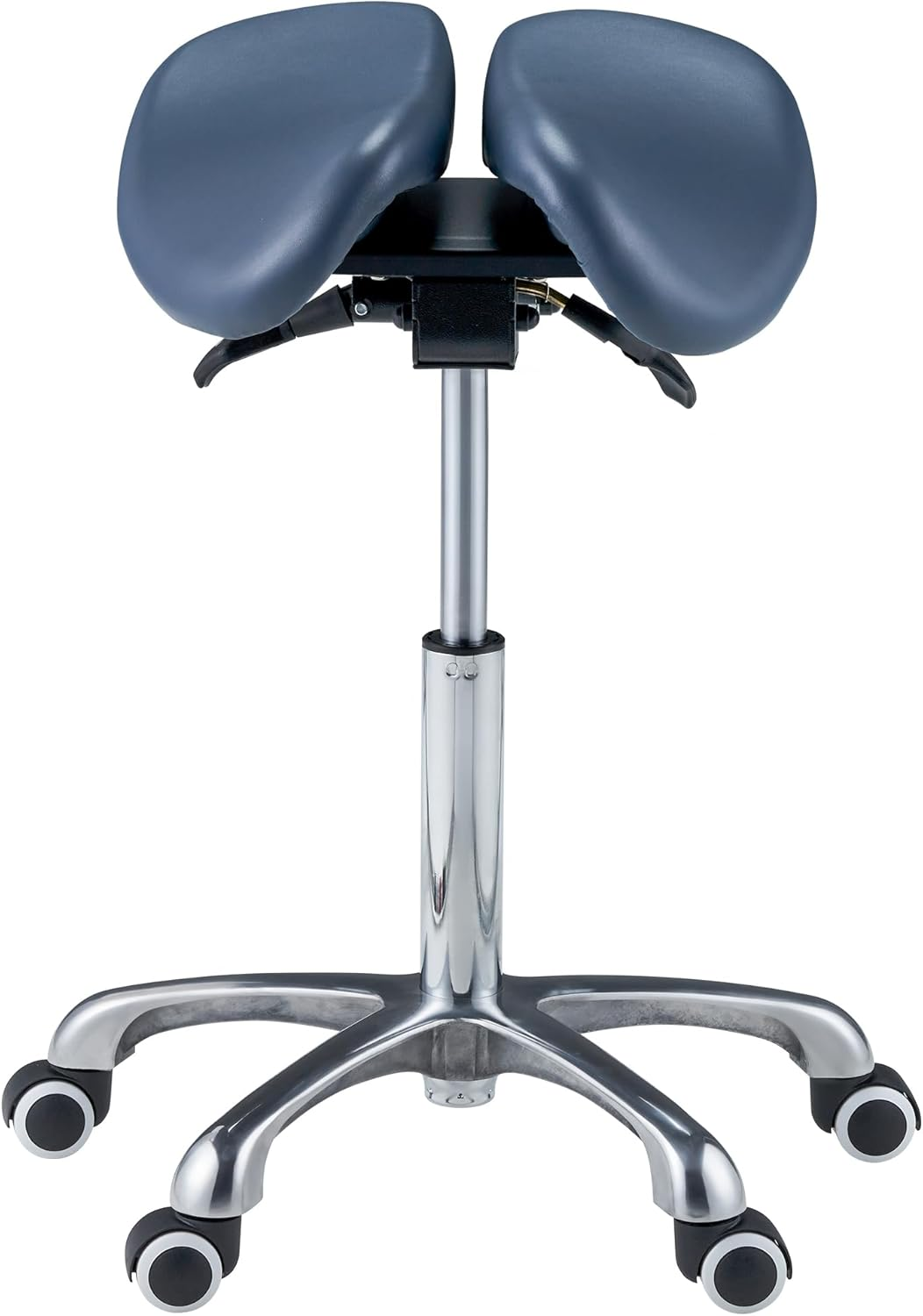 Master Massage Berkeley Ergonomic Split Style Saddle Stool in Royal Blue