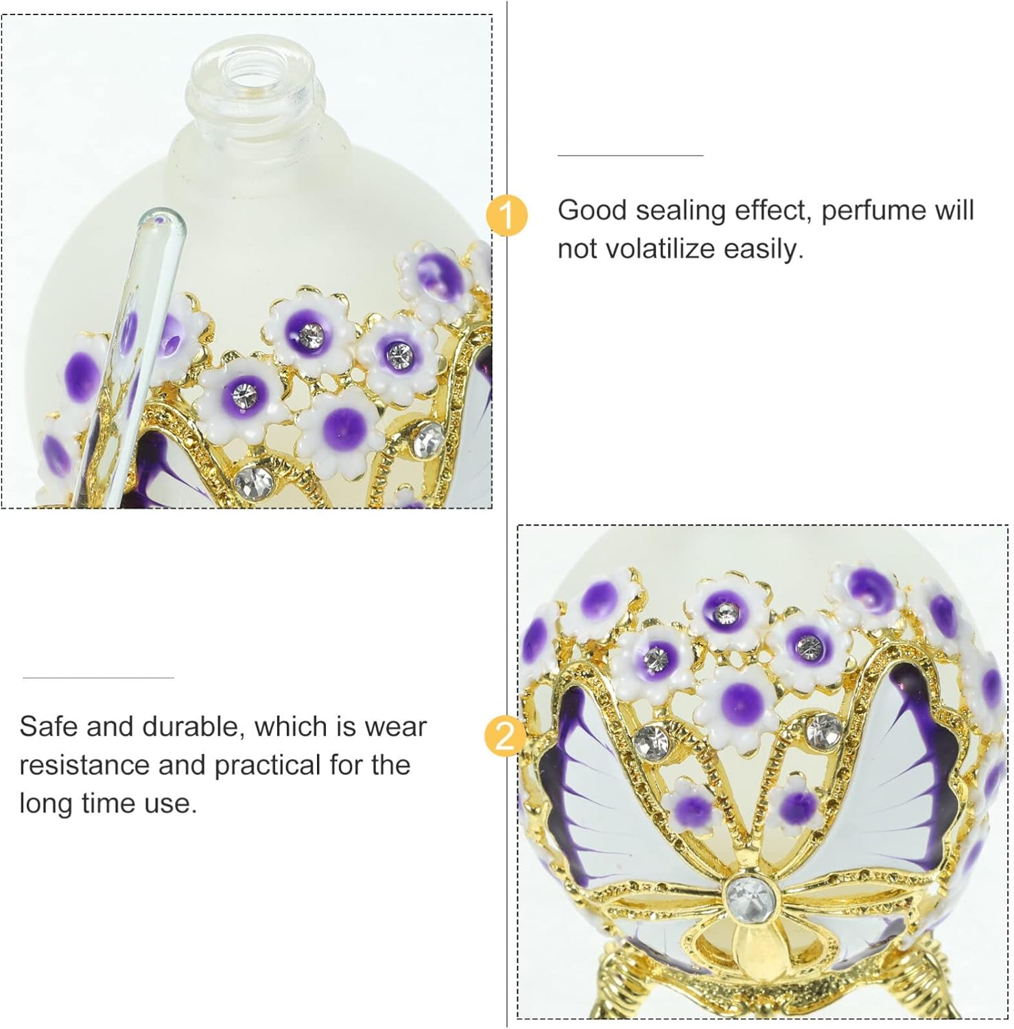 FOMIYES Dubai Essential Oil Bottle Arab Perfumes Perfume Arabe Decorative Fragrance Container Arabian Perfume Oil Bottle Perfume Bottles Empty Decorative Old Fashioned Antique Travel Glass