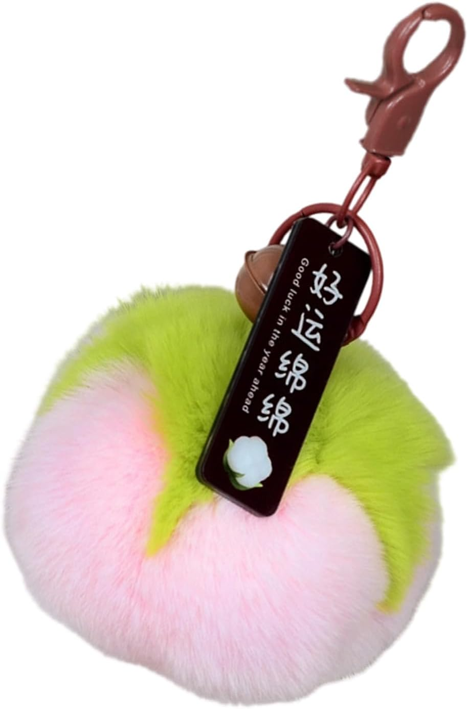 [Xinsheinelry] 2. Ultra Soft Simulated Hair Key Ring Lightweight Design Bag Decoration for Metal Clasp for Premium Keychain Outdoor and Gift