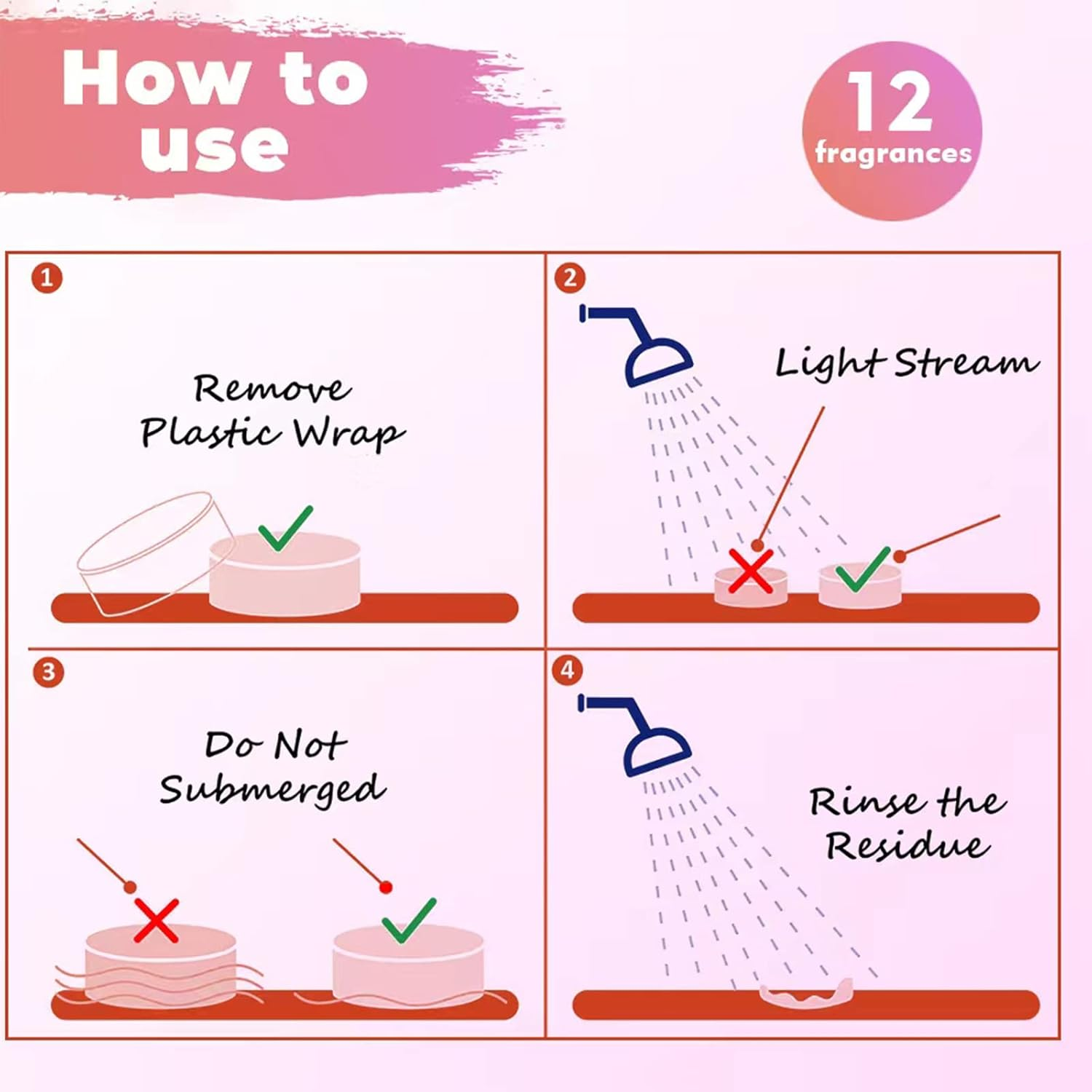 HIKOAN 12PCS 35G Bath Bombs Tablet Set Shower Salt Tablets with Essential Oil Mixed Aromatherapy for Home Spa image number 3