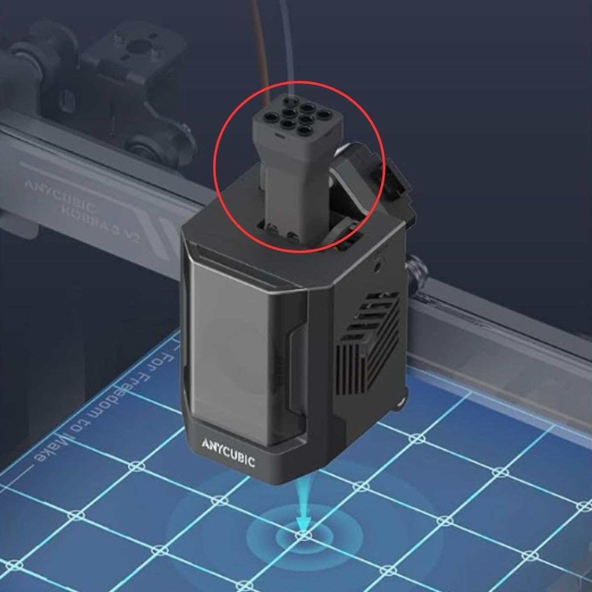 For Anycubic 8 Colors Filament Hub 8-In-1, Filament Hub Compatible with Kobra 3/3 MAX/S1 PRO, 8-Color Compatibility, Tangle-Free Guide Channels, Smooth Feeding, Space-Saving Filament Organizer Part image number 6