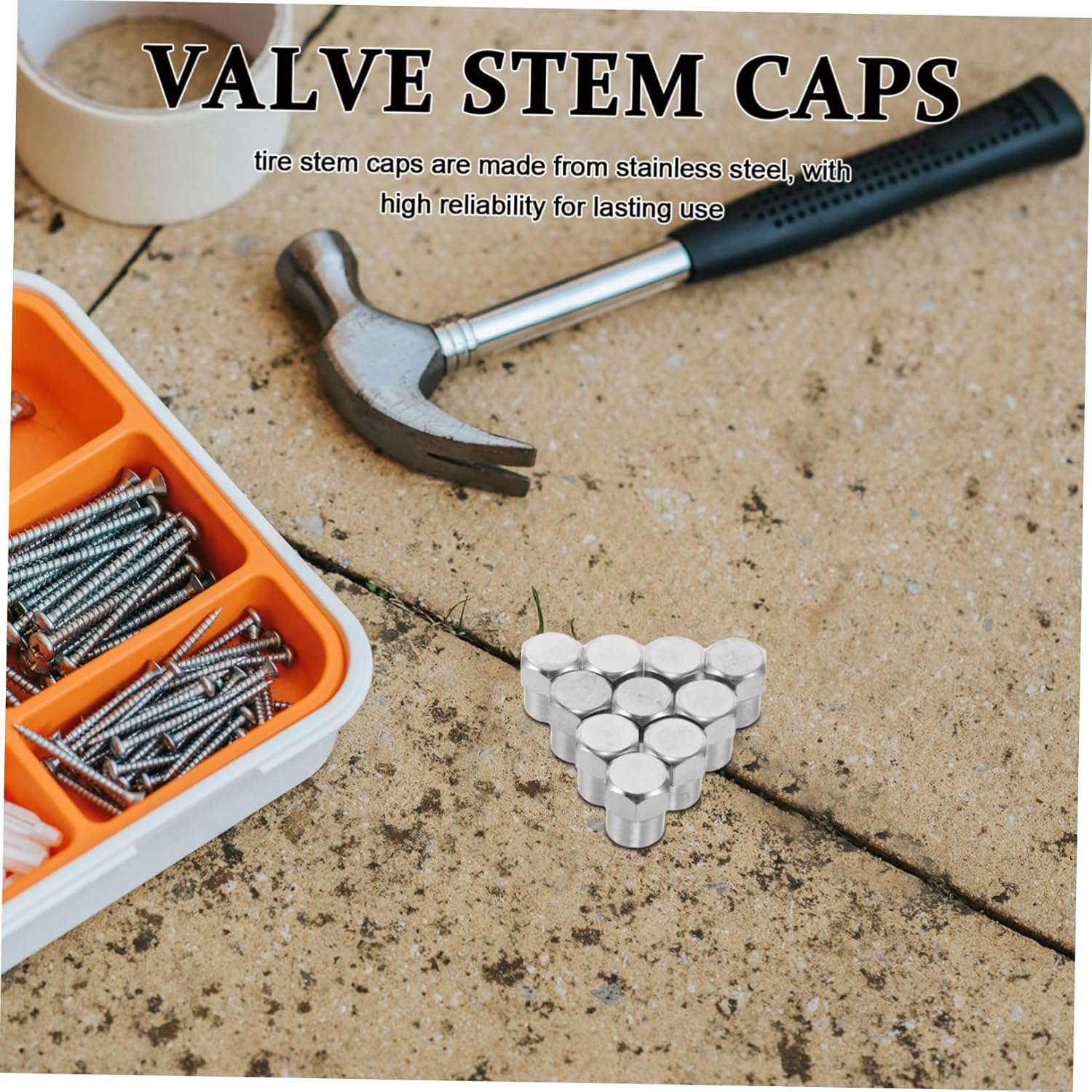 INOOMP 20Pcs Universal Car Tire Valve Stem Caps Dustproof Air Valve Covers for Road Vehicles and Bikes Automotive Wheel Accessories Stem Caps Kit for Trucks and Cars