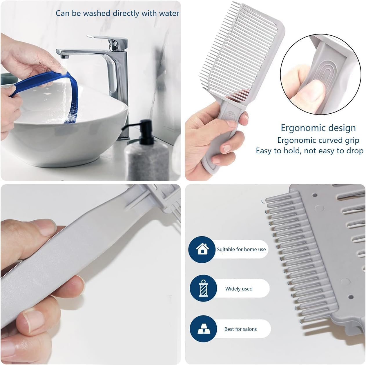 Barber Fade Combs Barber Combs with Fade Hair Trimming Guide, 3Pcs Fade Comb Professional Hair Cutting Comb Barber Cutting Comb,Fade Comb Blend Comb,Professional Curved Positioning Comb for Men image number 4