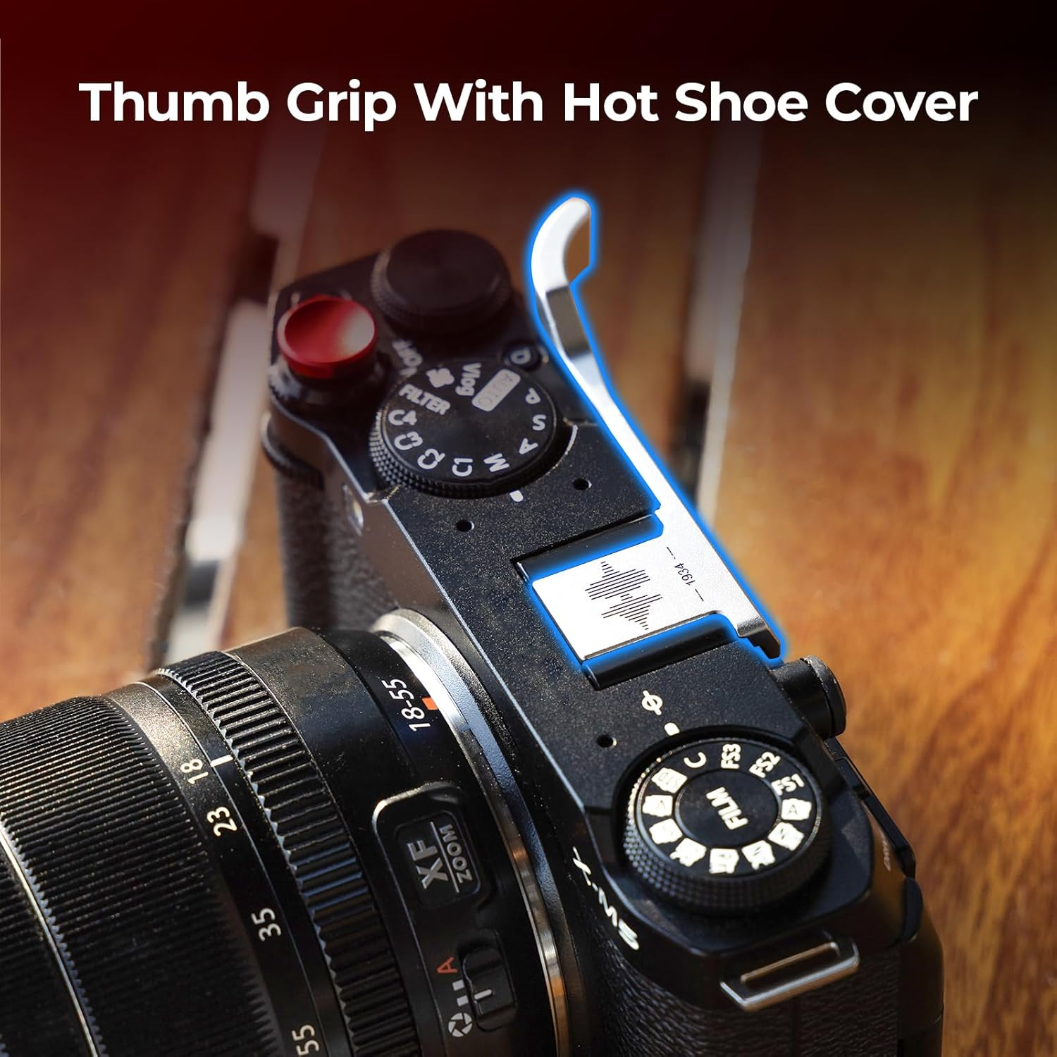 Smallrig Thumb Grip with Hot Shoe Cover for FUJIFILM X-M5 (Silver) - 4877 image number 4