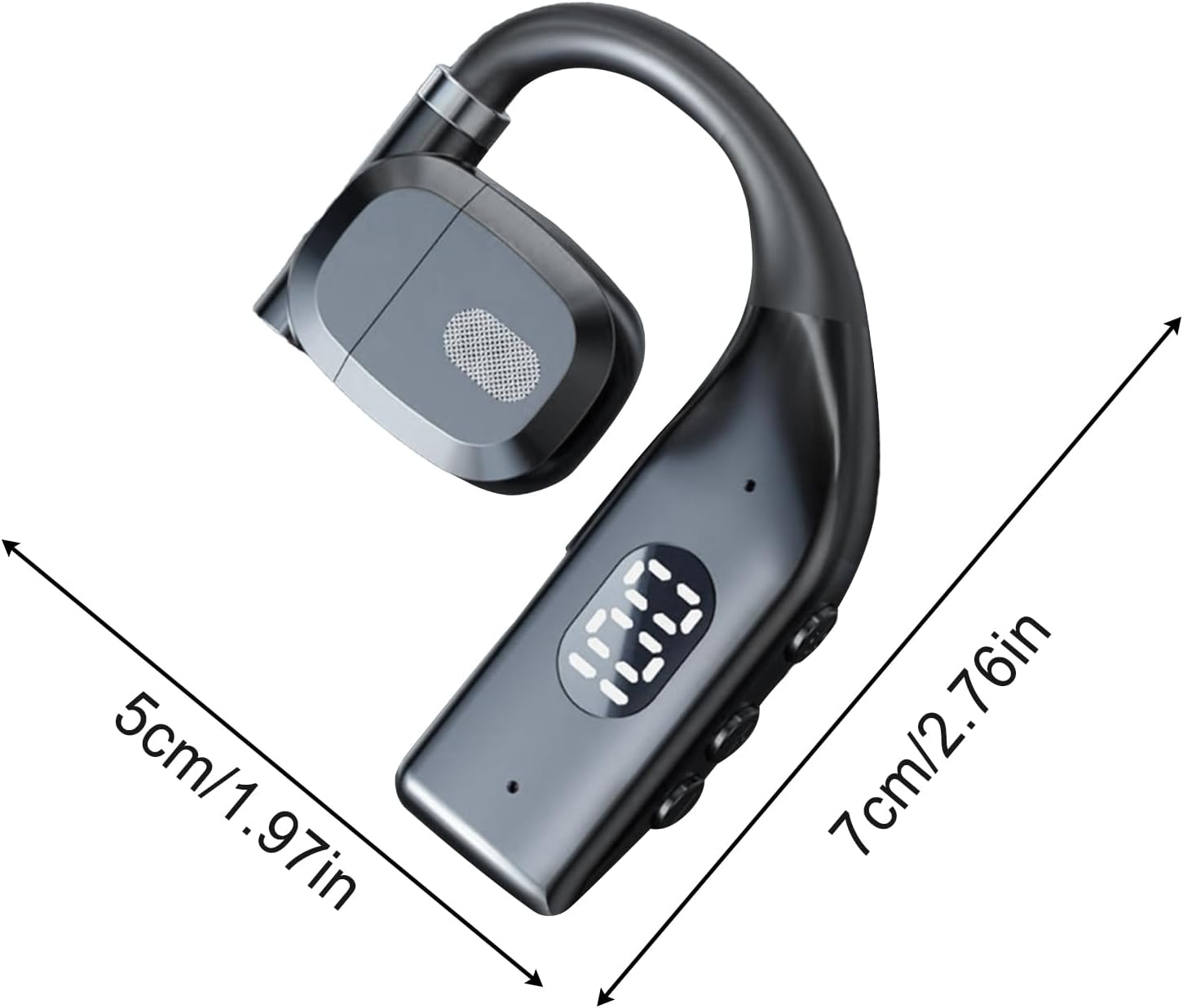 Sport Earbuds - Wireless Earbuds Wrap around Ear,Battery Display 5.3 Headphone Sweatproof Waterproof Earpiece for Workout Swimming Motorcycle Fitness Running Working Women image number 6