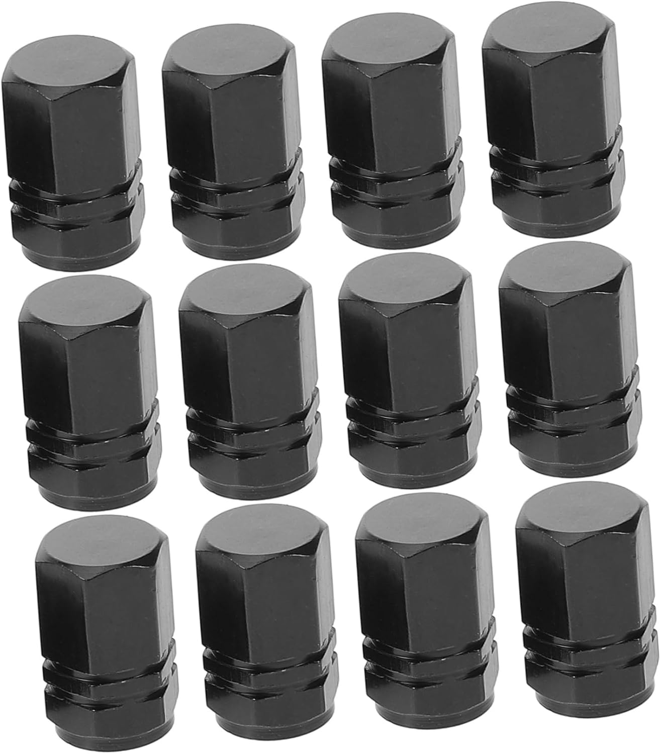 Beatifufu Tire Valve Caps 24Pcs Black Car Valve Stem Caps Compatible with Cars Suvs Bikes Sturdy Aluminum Alloy for Automotive Wheels Accessories image number 1