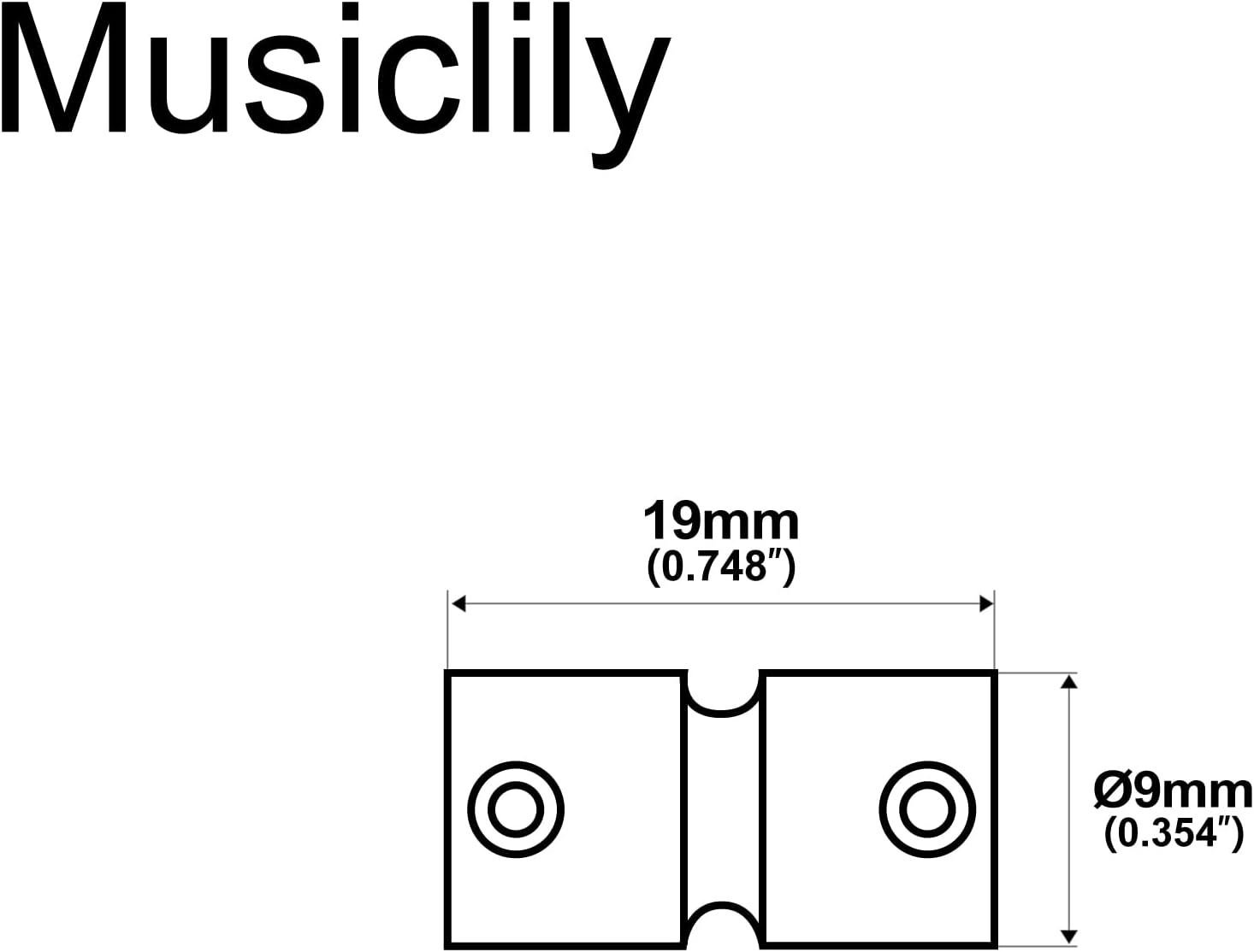 Musiclily Pro 57Mm Brass Bass Bridge Saddle Set for 4 String Precision Jazz Bass (4 Pieces) image number 1