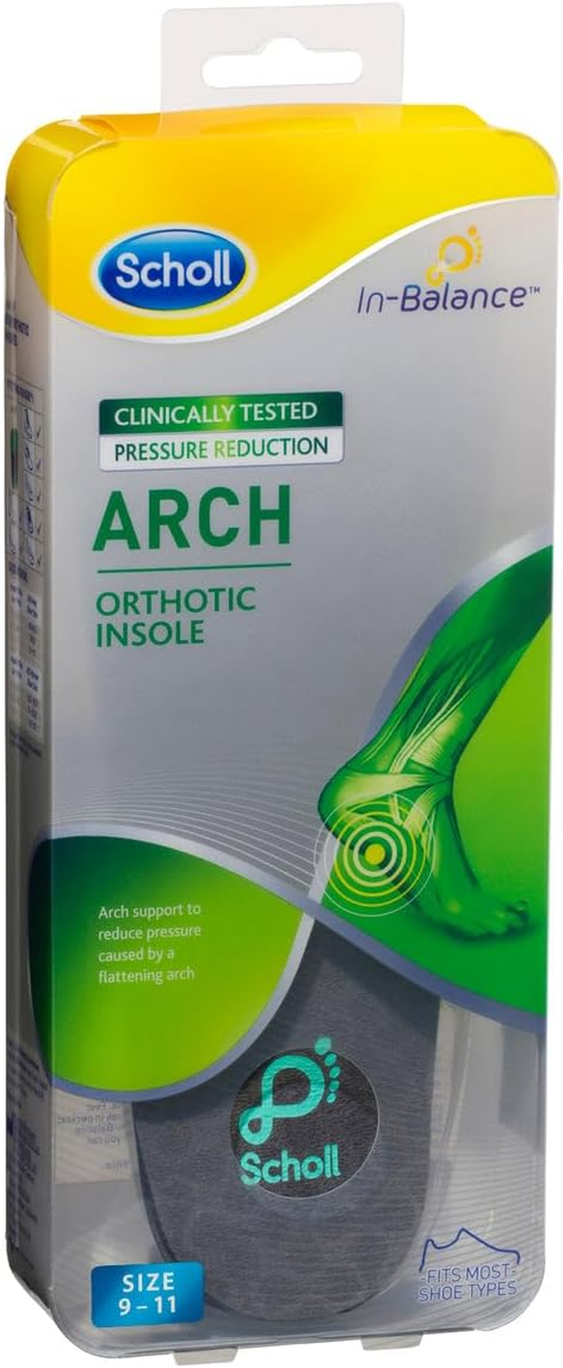 Scholl In-Balance Arch Orthotic Shoe Insole Large Size 9-11 1 Un image number 5