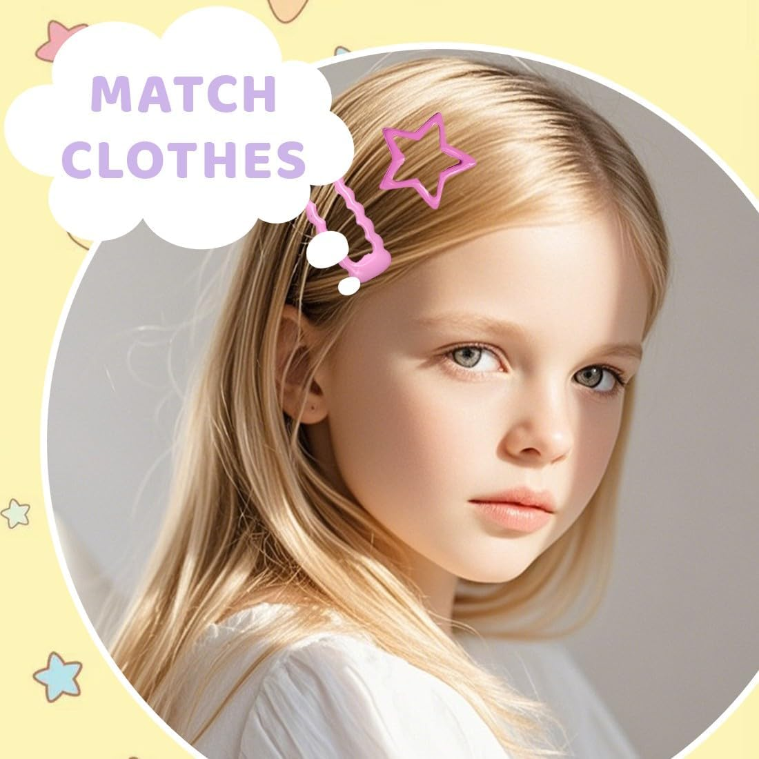 COYUN Pack of 12 Hair Snap Clips - Star Hair Clips, Pentagram Hair Clips, Metal Hair Clips, Sequin Hair Clips, Hair Styling Accessories for Girls and Women