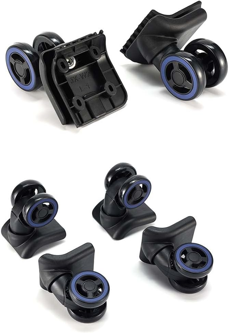 4Pcs Luggage Wheels Suitcase Double Row Roller Hardware Repairing Kit Heavy Duty Wheels 360&deg; Spinner Casters image number 1