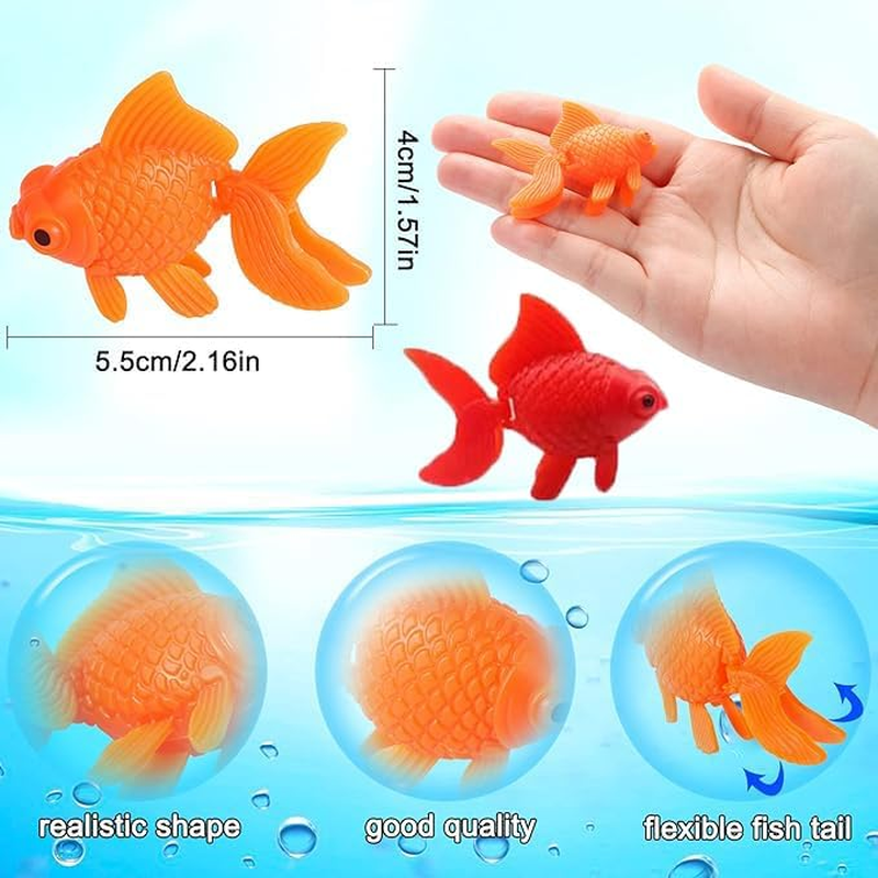 Artificial Goldfish Toys for Aquarium, 12 Pieces, Fish Tank Decoration