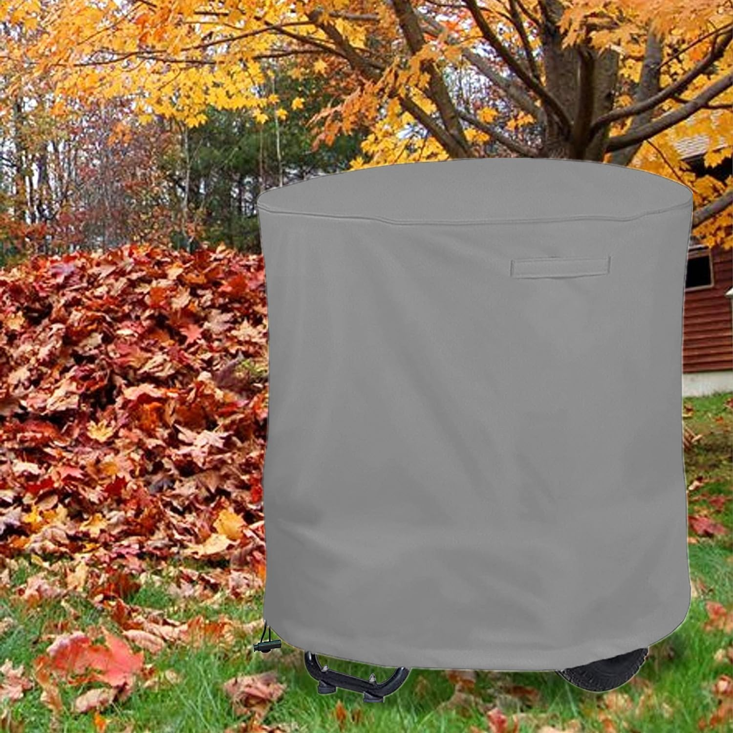 Wood Chipper Shredder Mulcher Cover, Waterproof Wood Chipper Cover Heavy-Duty Wood Chipper Shredder Mulcher Cover Leaf Mulcher Cover, Grey(85 * 110Cm)