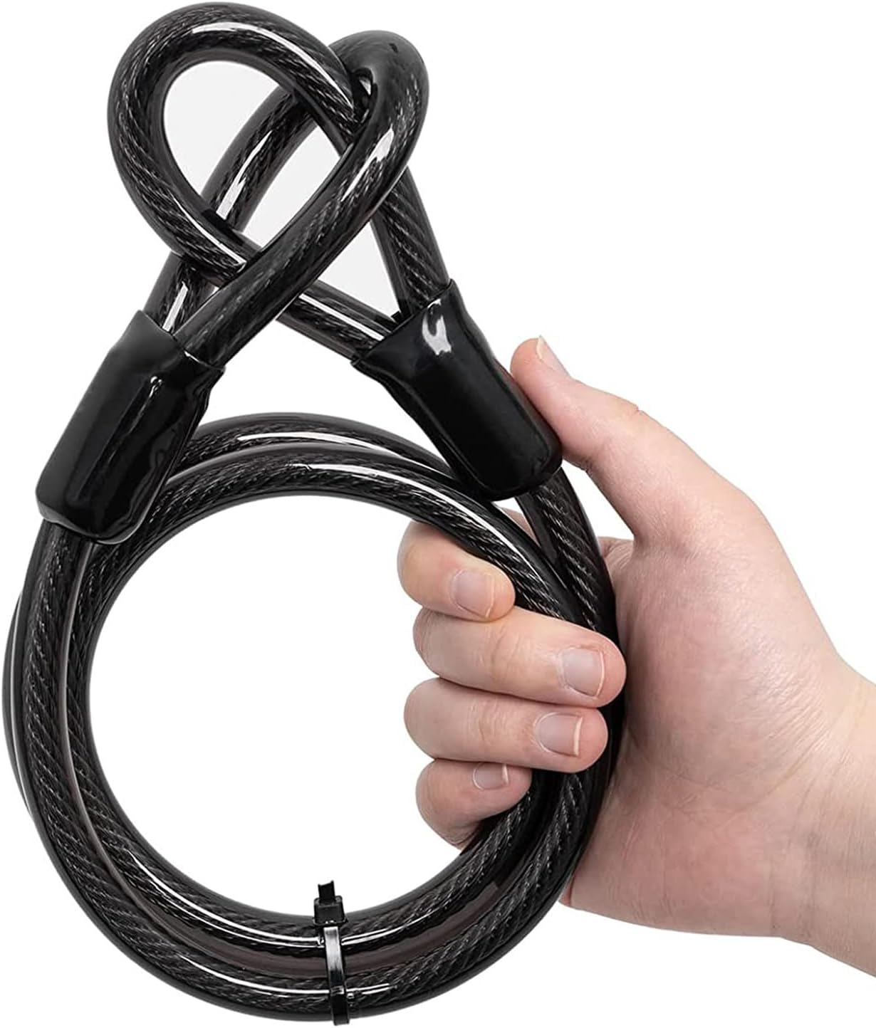 Security Cable with Loops 5.9Ft/180Cm,8Mm, Braided Steel Cable, Bike Chain Lock, Chain Lock for Kayaks, Bikes, Outdoor Equipment and More image number 3