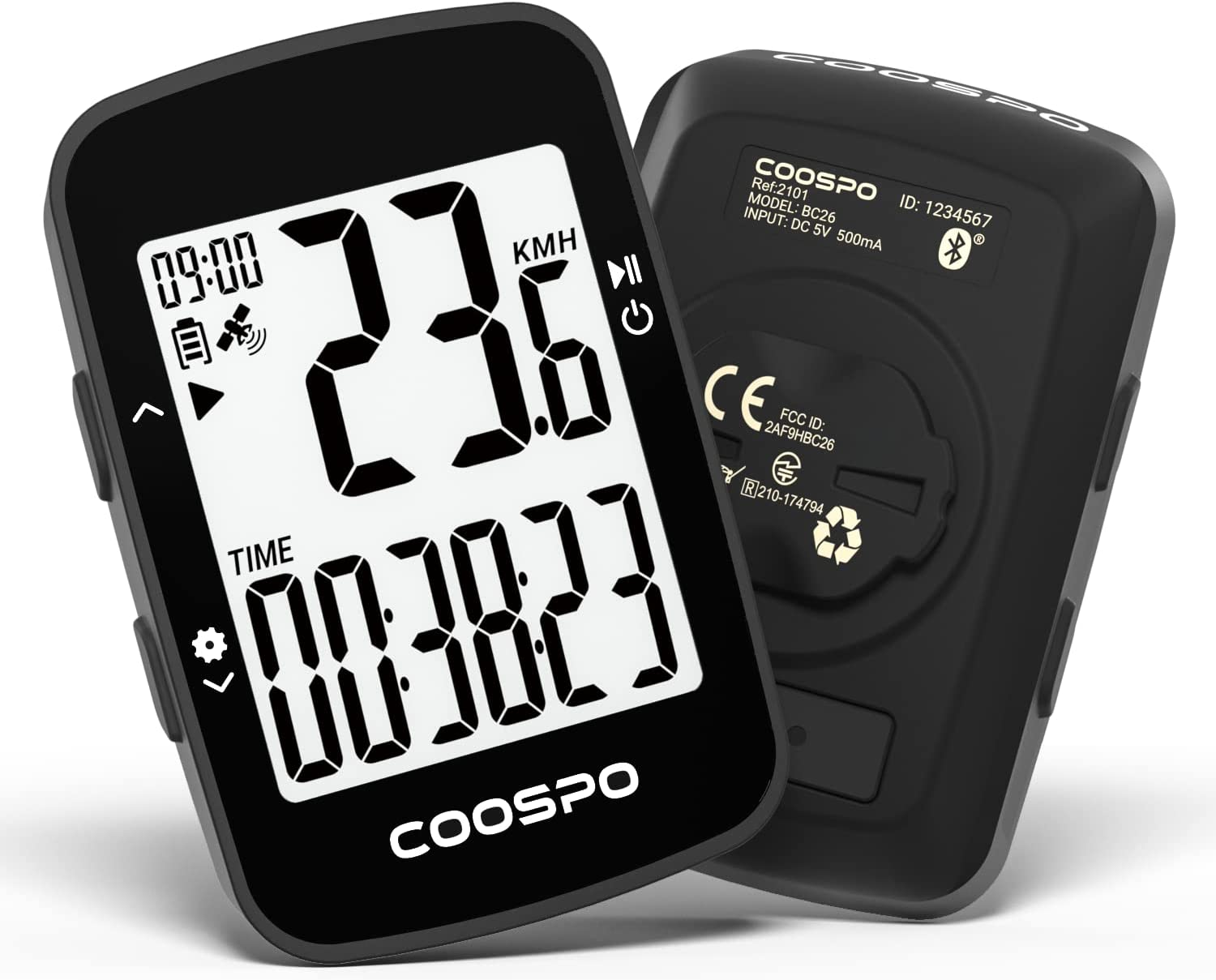 COOSPO Bike Computer,Cycling GPS Units Bicycle Computer with Ipx7,Wireless Speedometer Odometer GPS for Bike,2.3 Inch Auto-Backlight,Bike GPS Tracker with Max Speed Alarm image number 5