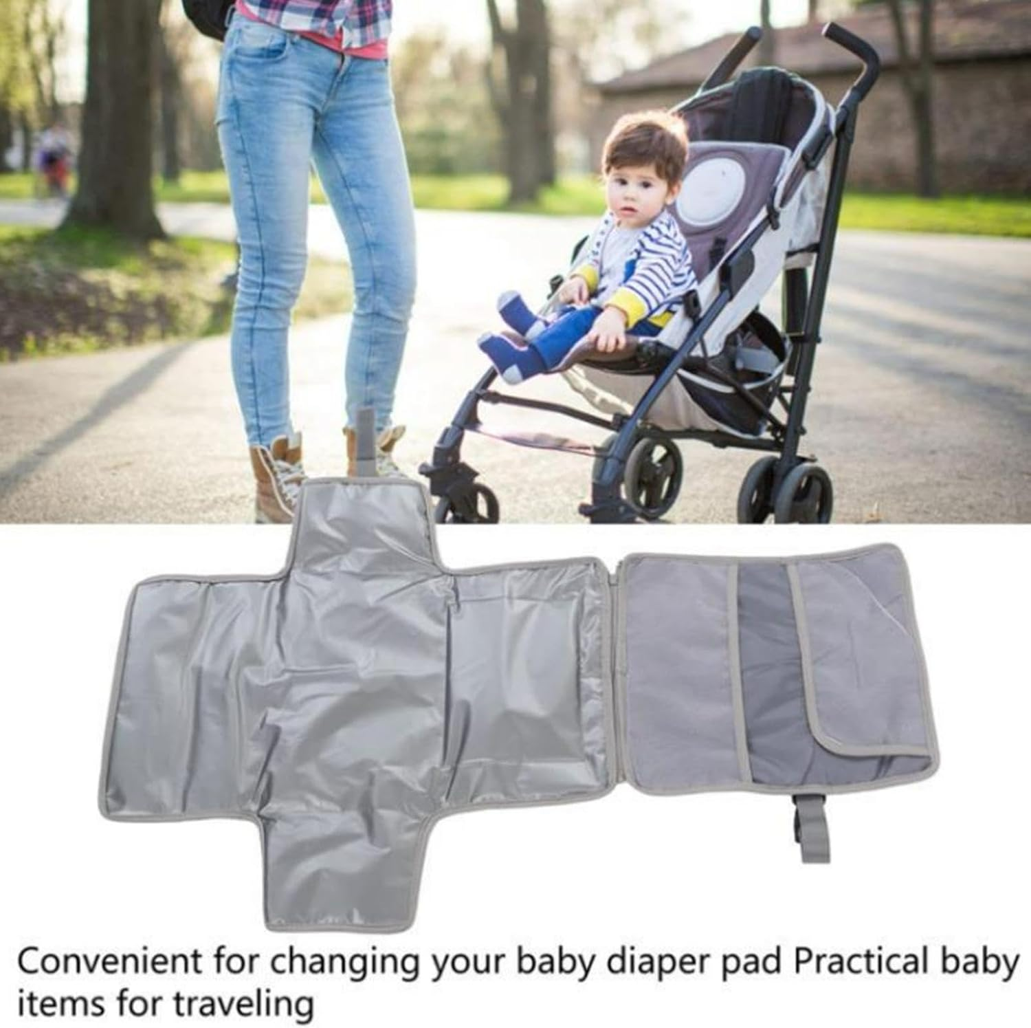 Diaper Changing Mat, Folding Diaper Changing Pad, Outdoor Diaper Changing Pad, Waterproof Changing Pad, Portable Diaper Changing Station, Reusable Pad, Compact Mat, Baby Changing Mat, Pad for Girls image number 2