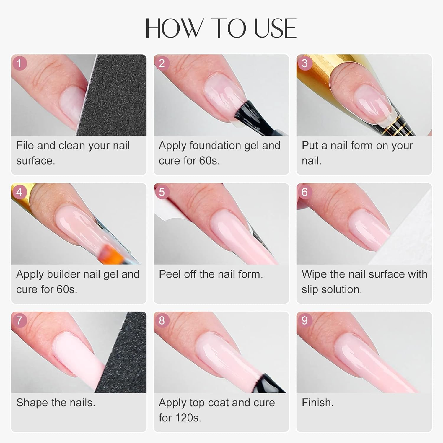 SAVILAND 100G Light Pink Builder Nail Gel &ndash; 3.53Oz Hard Gel for Nails Large Capacity Nail Strengthen Gel for Nail Extension Nail Art Manicure Starter U V Nail Gel for Professional Nail Salon Home DIY image number 4