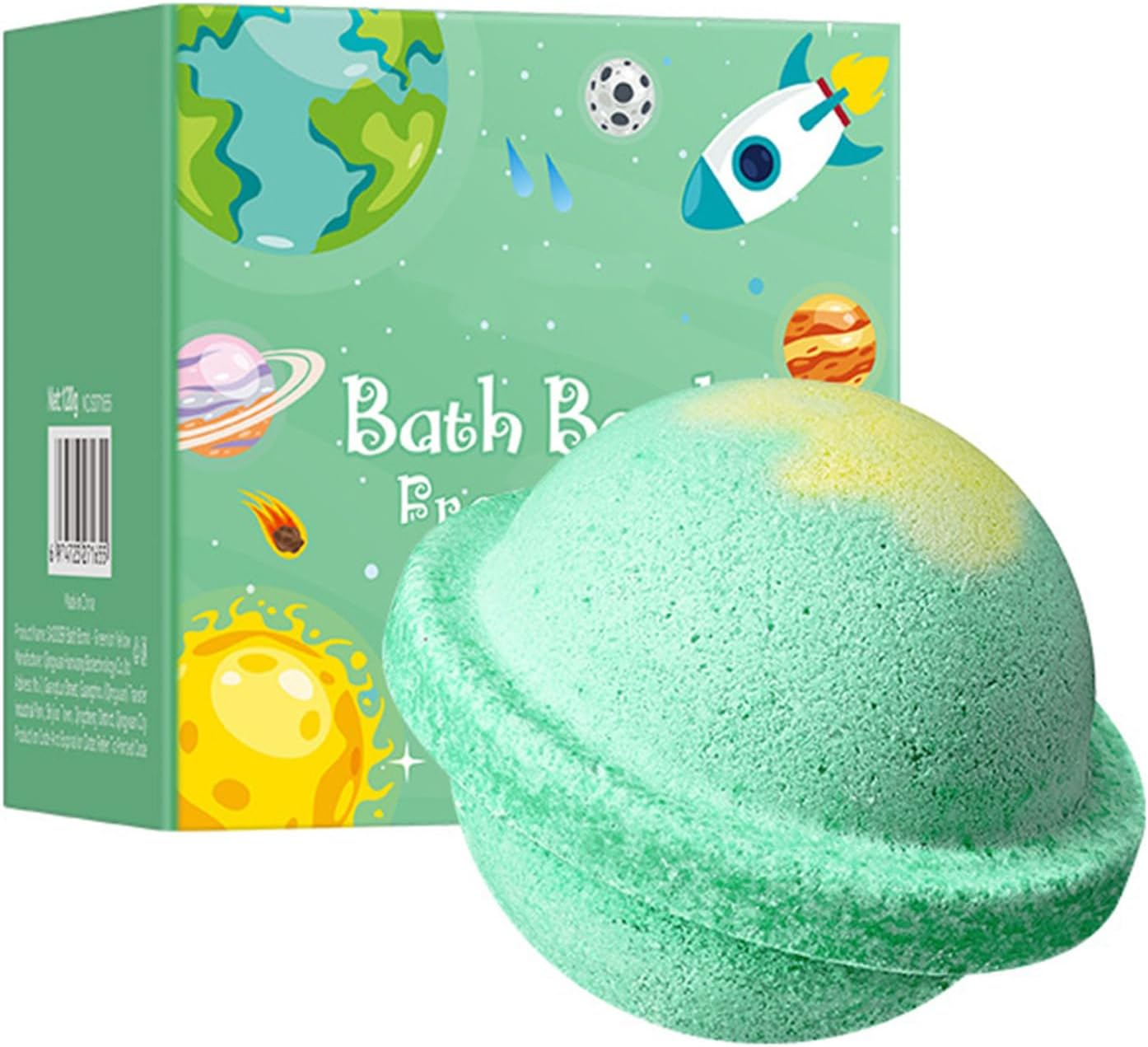 Lejafay Galaxy Planet Shaped Bath Bombs Moisturizing with Essential Oil Fragrances for Blue Yellow One Size