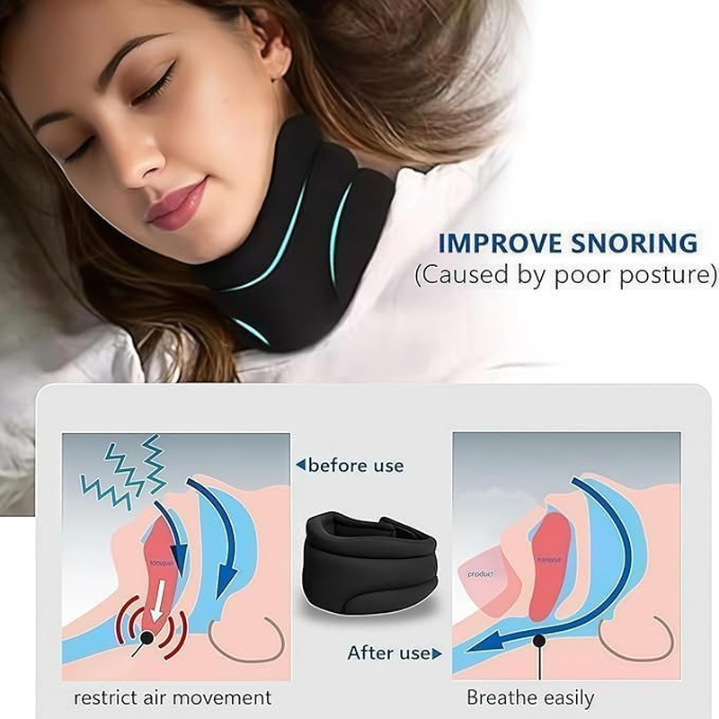 2025 New Type Neck Brace,Soft Foam Neck Collar for Sleep,Neck Pain Relief and Support, Relieves Pressure in Spine for Women Men (Large,42Cm) image number 5