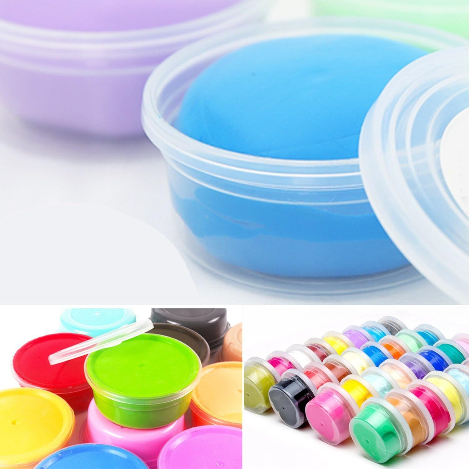 Augshy 40 Pack 2Oz Slime Storage Containers with Lids Foam Ball Storage Containers image number 3
