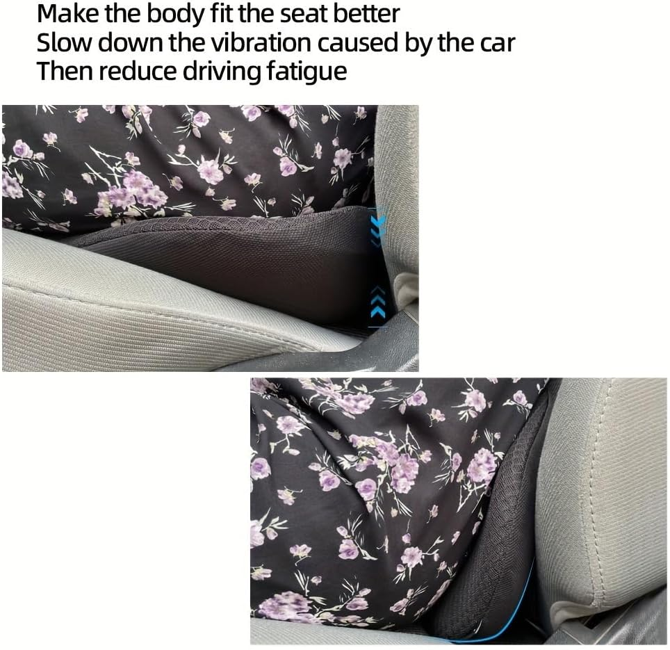 Wedge Car Seat Cushion: Memory Foam Truck Seat Cushion for Car Seat Driver - Sciatica and Back Pain Relief - Enhancing Driving Comfort (Cushion-2)