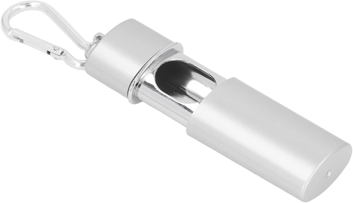 Portable Mini Ashtray Keychain, Exquisite Mini Portable Pocket Ashtray for Car for Cigarettes (Silver) image number 1
