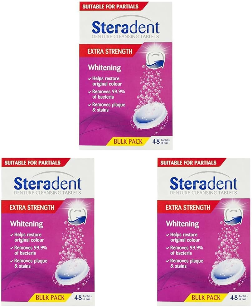 Steradent Denture Cleansing Tablets Arctic Tablets (Pack of 48)