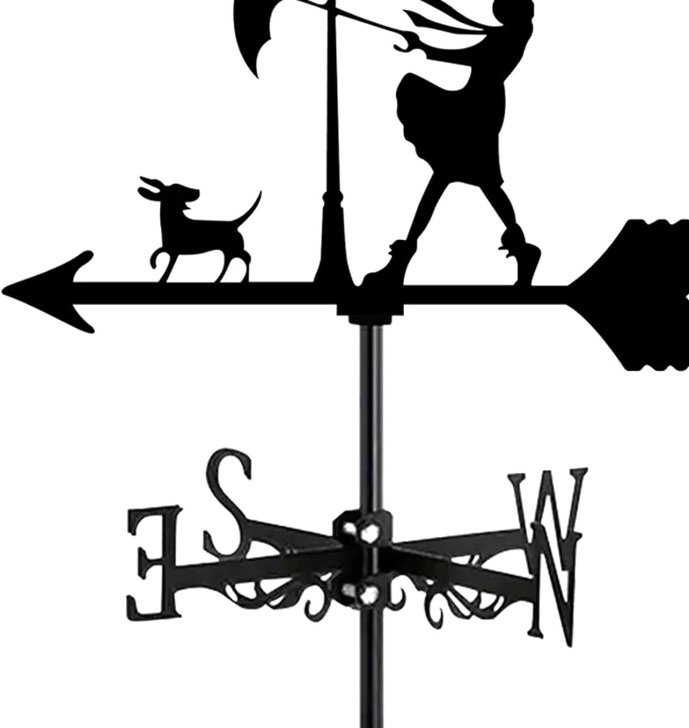 Generic Metal Weathervane Retro Decorative Wind Vane for Garden Decor Yard Outside image number 2