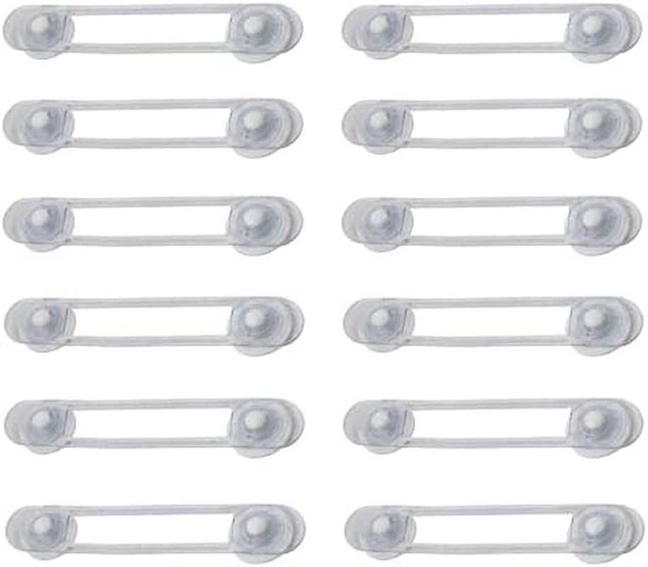 Cabinet and Drawer Locks, 12-Piece Safety Lock, Protected Cabinet Locks, Protected Drawer Door Refrigerator Locks, No-Drill Adjustable Strap with 3M Adhesive Gasket image number 2