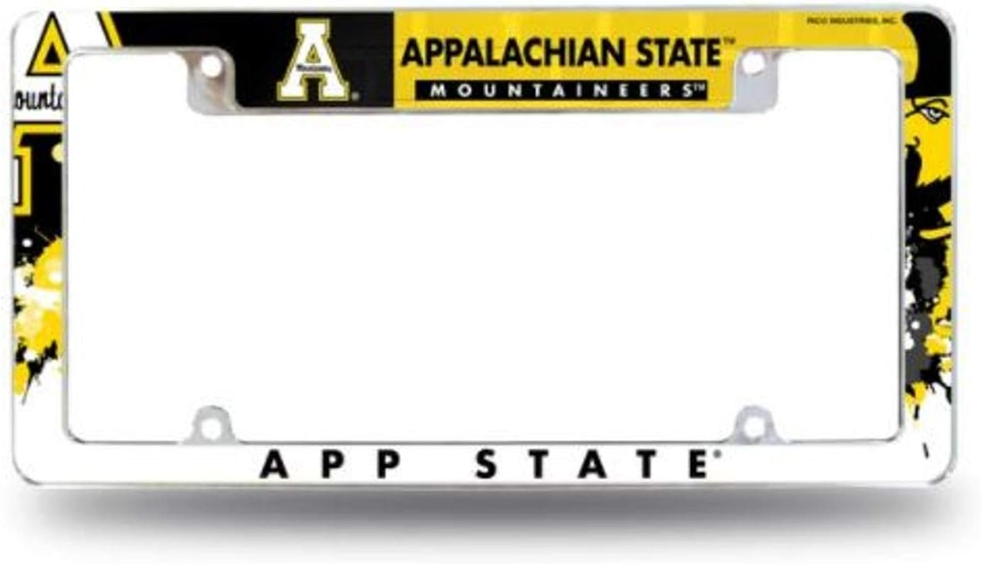 Rico Industries NCAA Indiana Hoosiers Black 12" X 6" Chrome All over Automotive License Plate Frame for Car/Truck/Suv