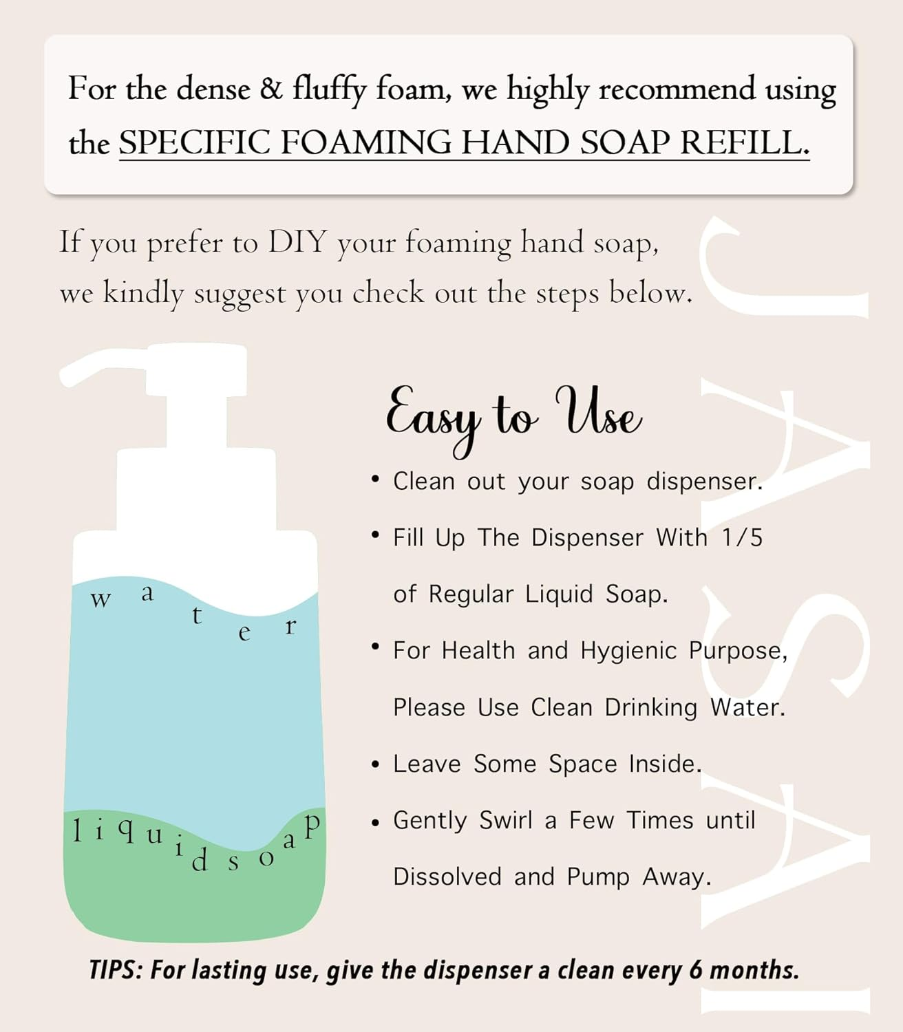 JASAI 16Oz Glass Foaming Soap Dispenser with Black Rust Proof Pump, Refillable Foam Soap Dispenser with Thick Glass, Foaming Hand Soap Dispenser for Bathroom & Kitchen（Black） image number 2