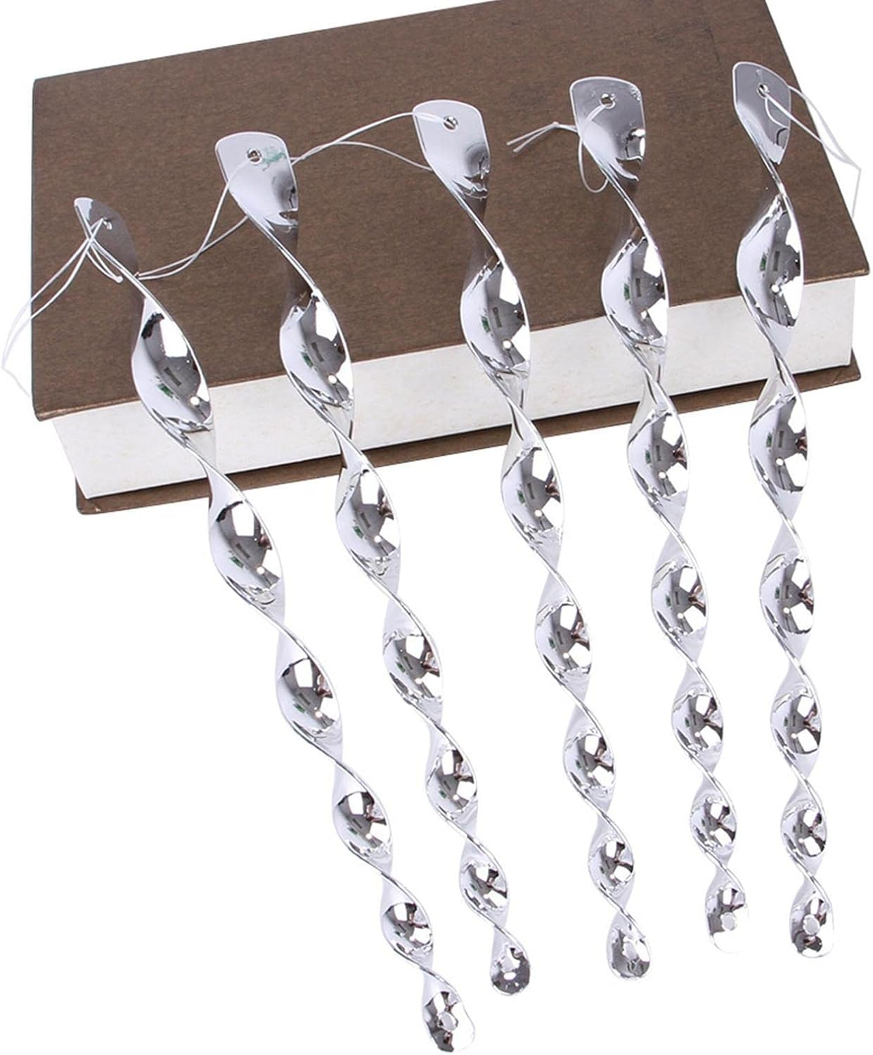 Bird Reflector | 4/8/ Woodpecker Bird Scare Devices - Silver Ornamental Spinner Deterrents Control Device Keeps Away, Bird Scare Rods for Garden Yard Wynott image number 3